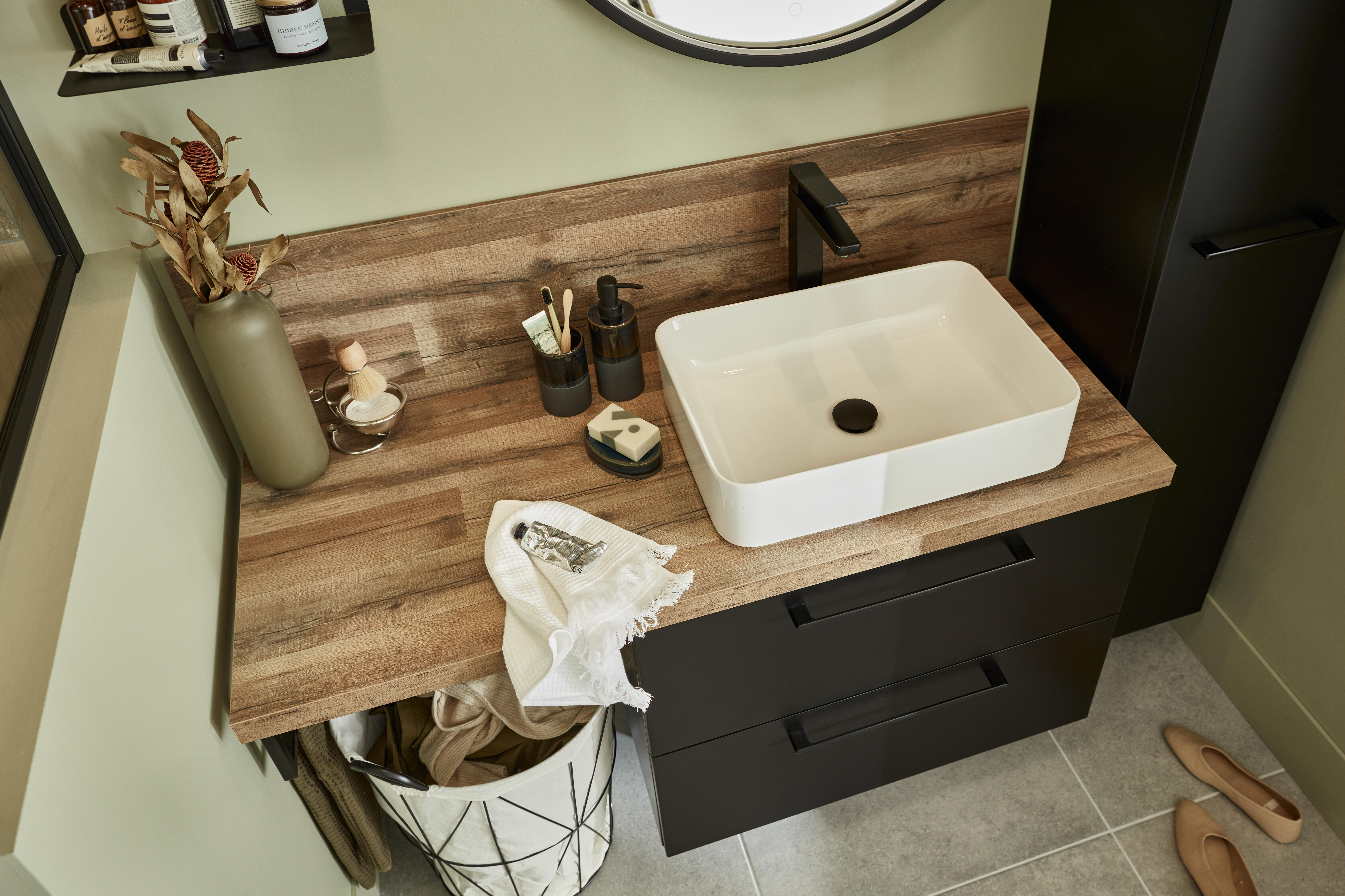 Vasque à poser céramique rectangulaire Studio l.50 x P.36 cm blanc brillant - 4