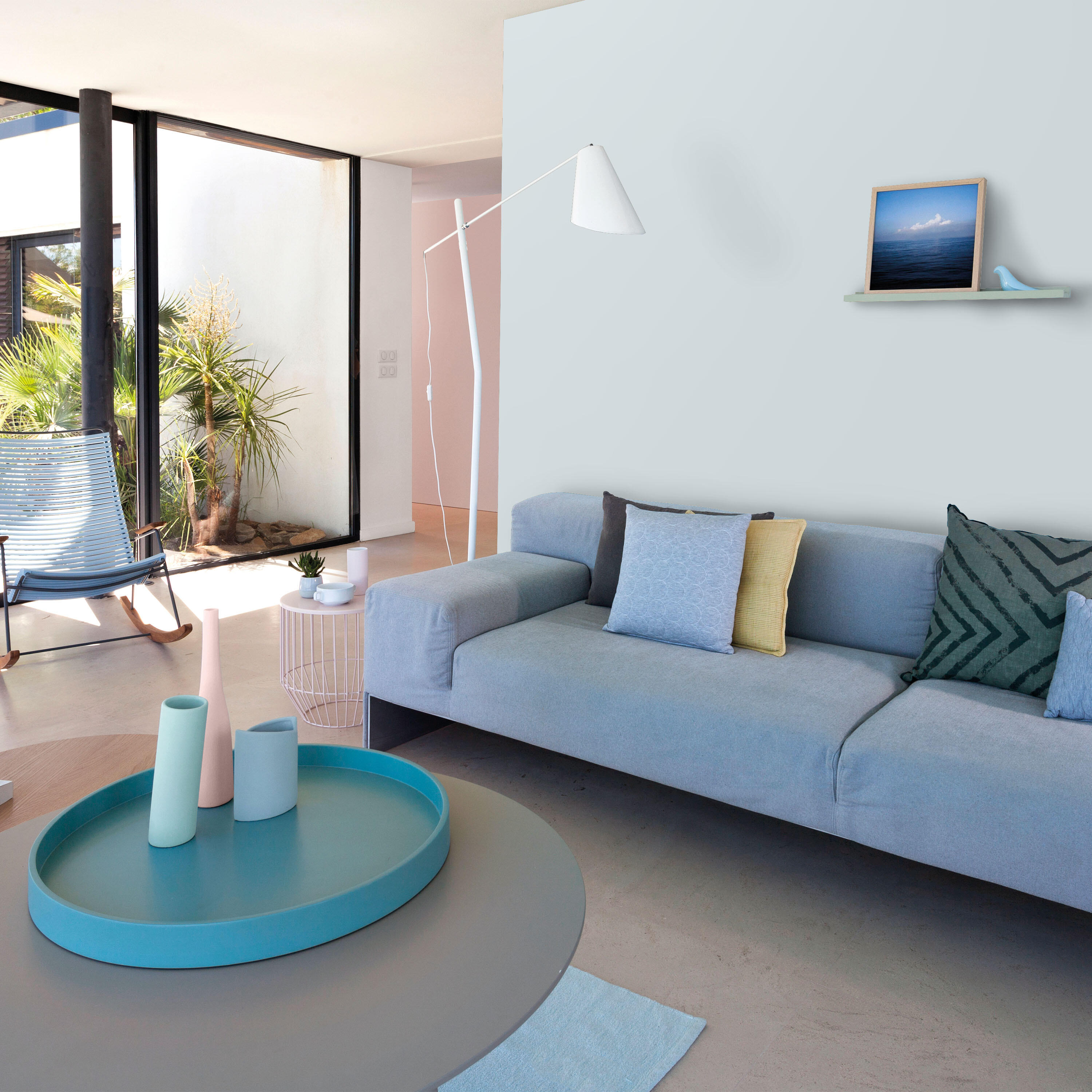 Peinture mur, boiserie bleu aerien velours ENVIE Biosourcée 2L - 4