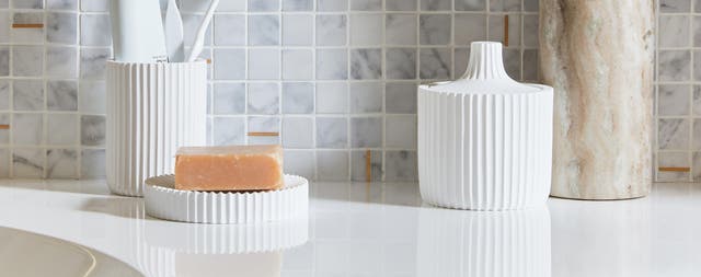 acessórios de casa de banho com sabonete