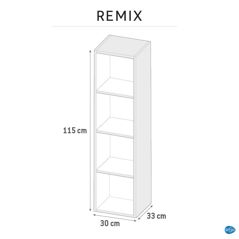 Colonne l.30 x H.115 x P.33 cm, blanc, Remix - 7