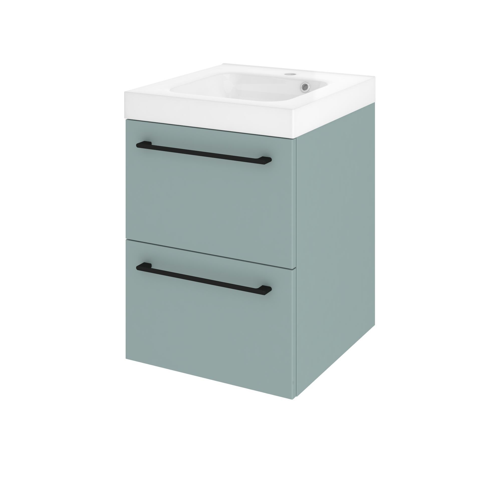 Lavabo a incasso rettangolare vasca centrale Remix L 46 x H 14 x P 49 cm in ceramica bianco lucido - 11