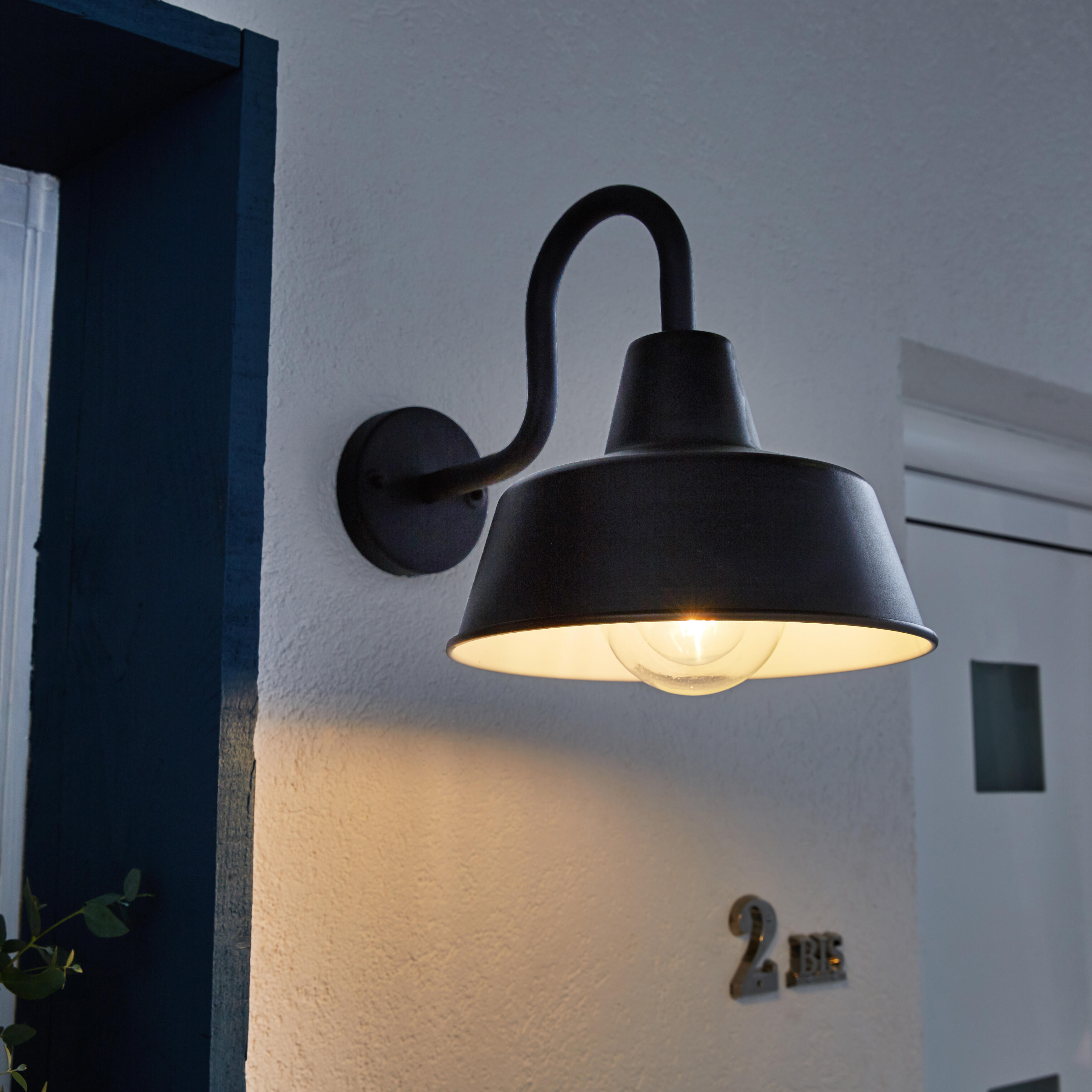 Applique classico da esterno Sarasota nero IP44 E27 INSPIRE - 8