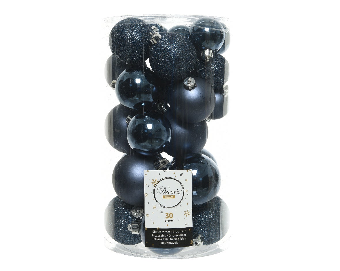 Kit 30 boules plastique bleu nuit - 4