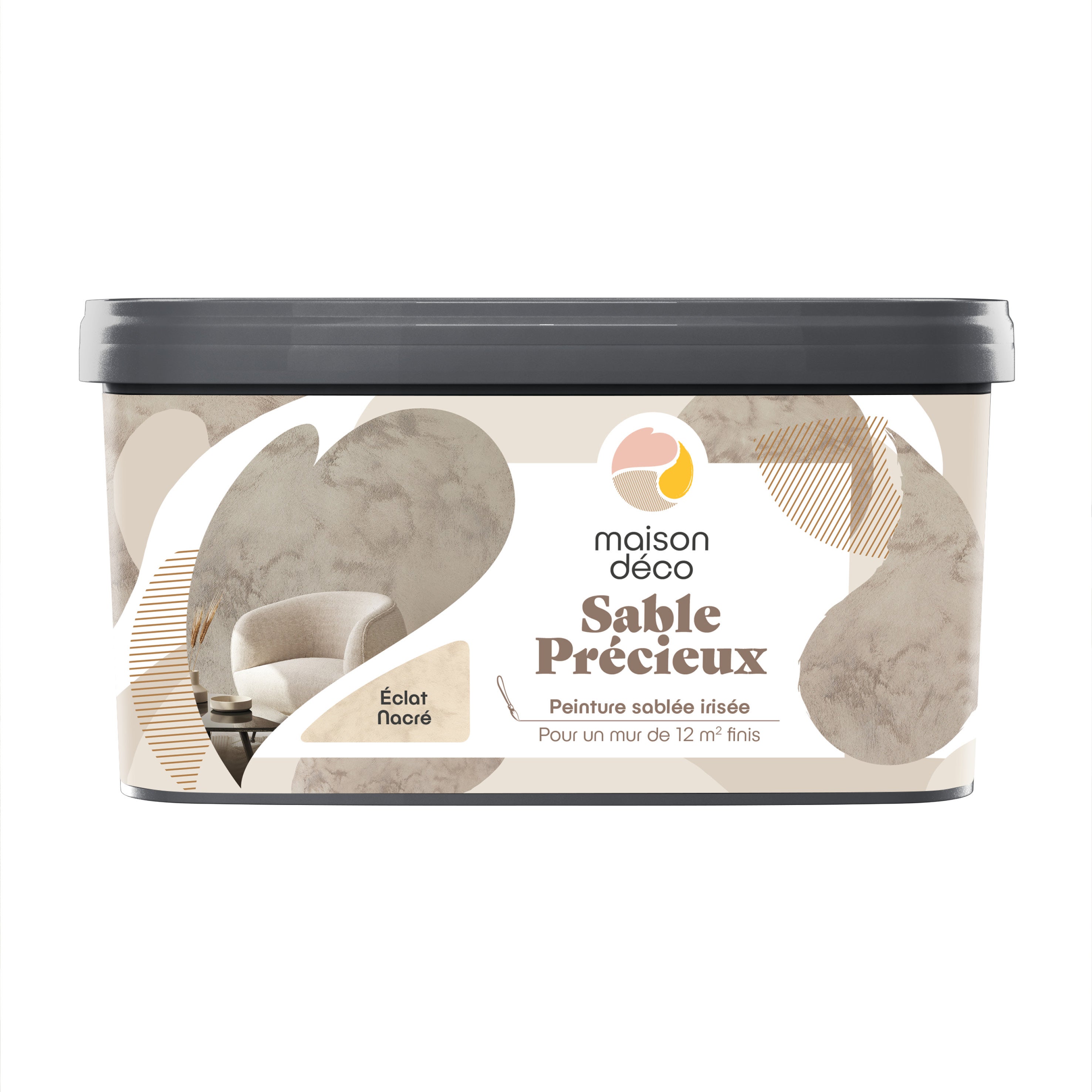Peinture à effet Sable précieux MAISON DECO, eclat nacré, mat, 2 l - 5
