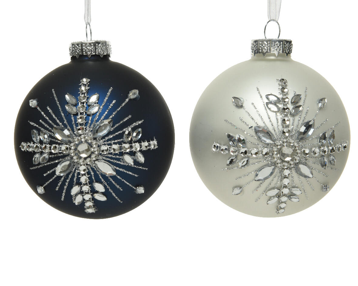 Boule verre flocon | Leroy Merlin