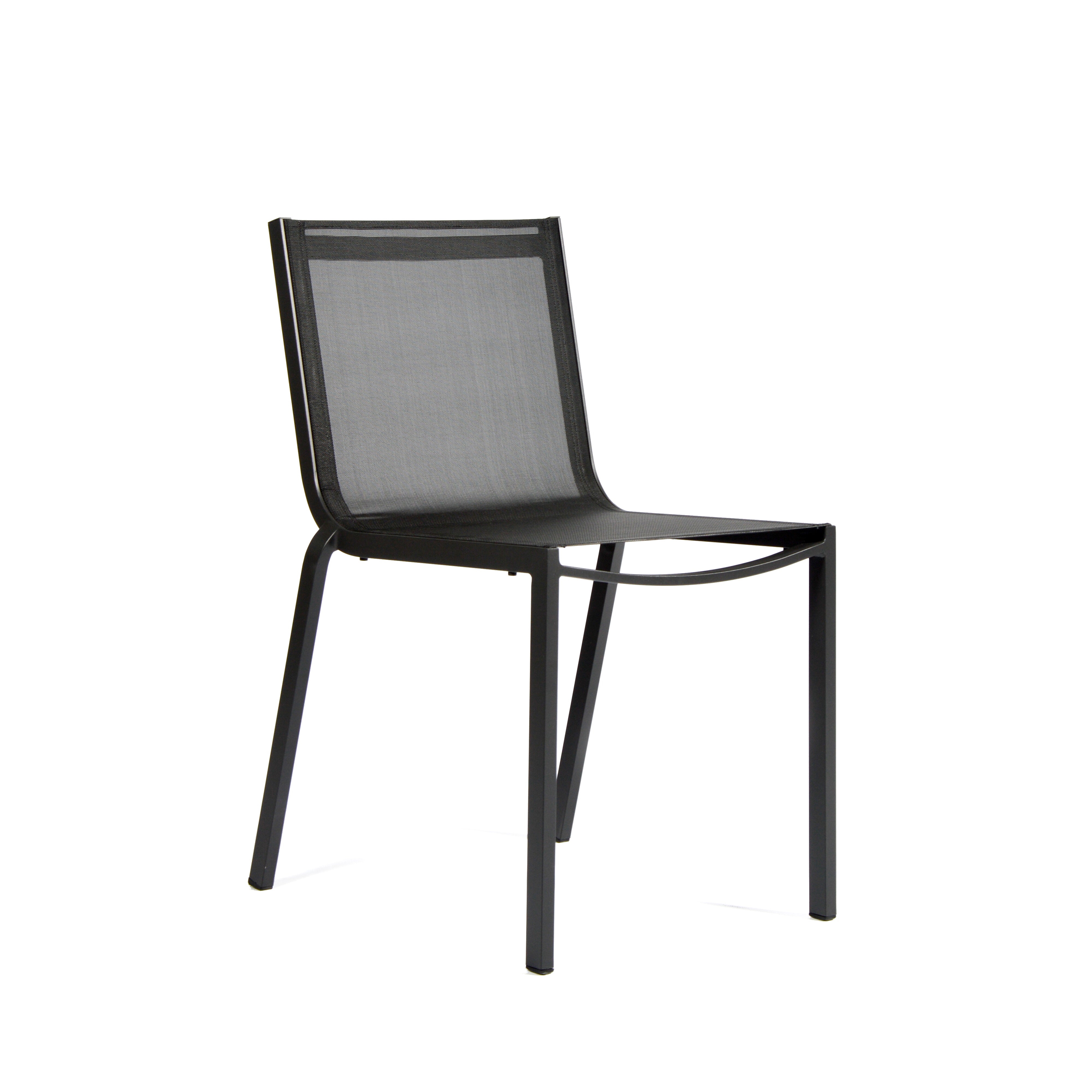 Chaise Horizon en Tissu Noir