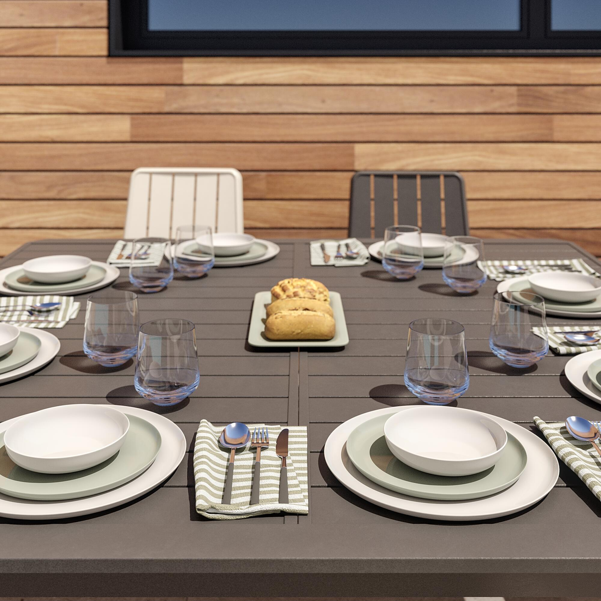 Chaise de jardin Idaho NATERIAL en aluminium gris V1 - 11