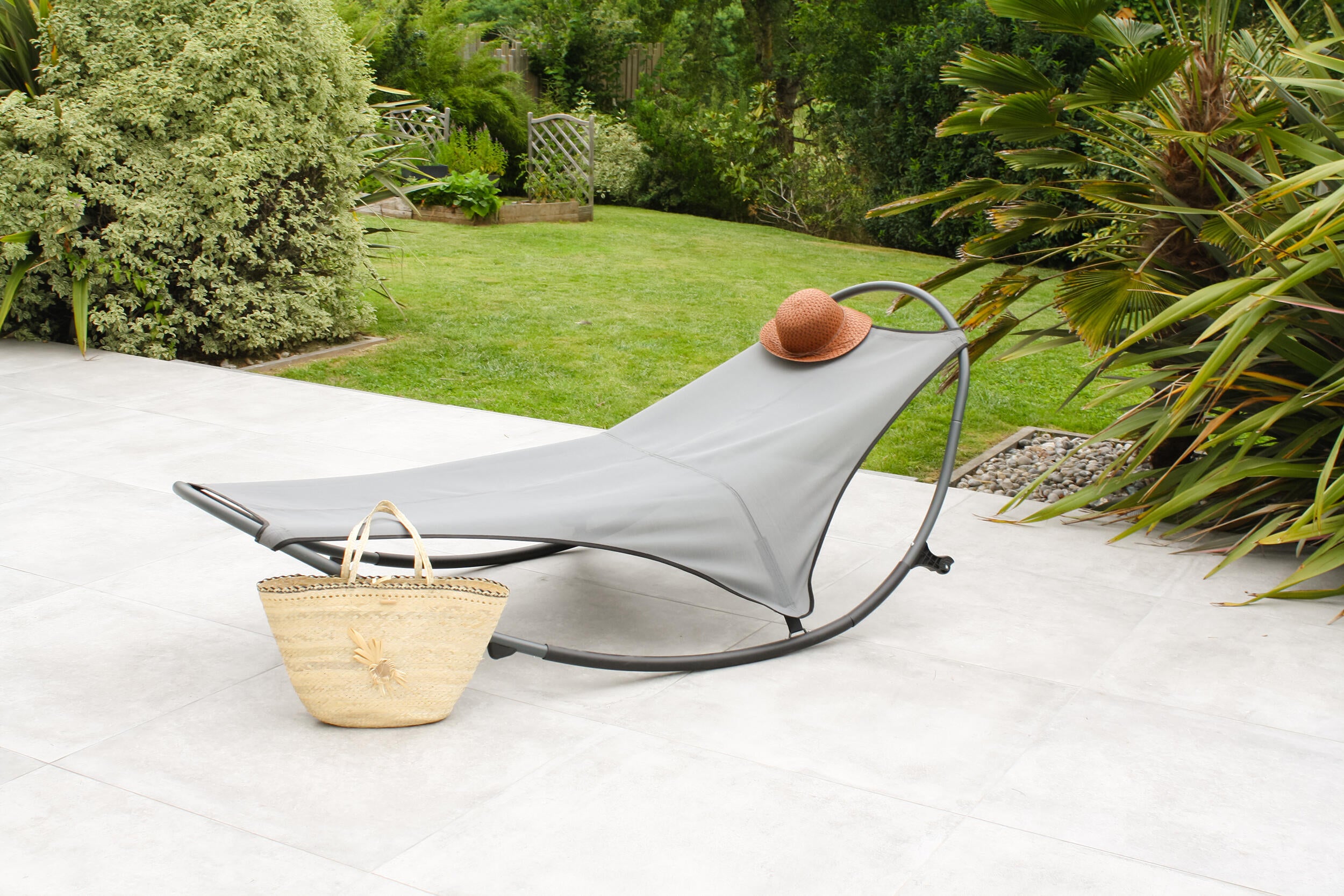 Bain de soleil basculant HENDAYE en acier gris - DCB GARDEN - 2