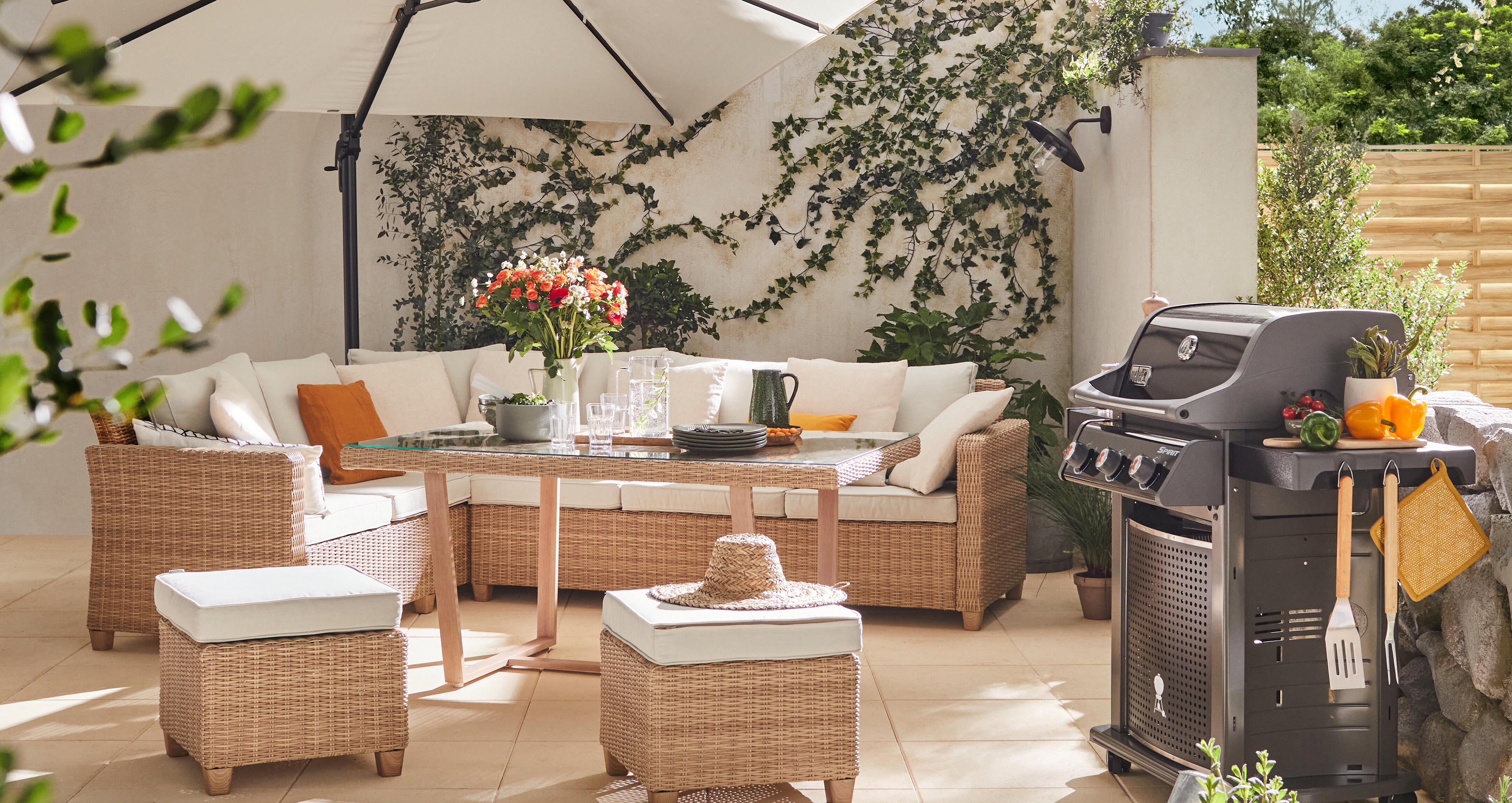 Salon de jardin en résine Medena NATERIAL, 7 personnes - 4