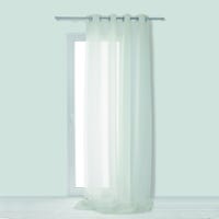 Atout Ciel Tenda In Voile Stampato Con Occhielli - 140x240 Cm - Grigio Con Motivo Vegetale - Pronta