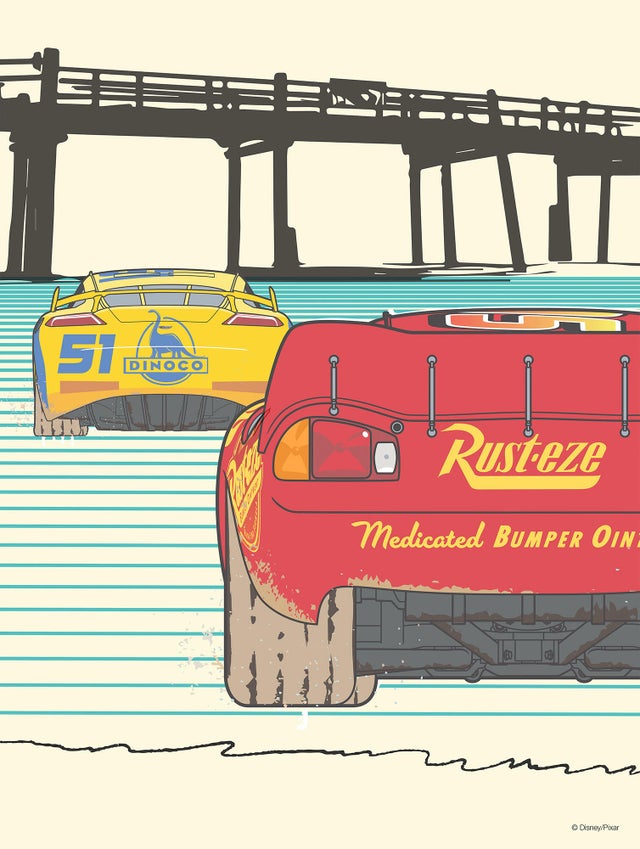 Affiche Cars Together, multicolore KOMAR l.30 x H.40 cm