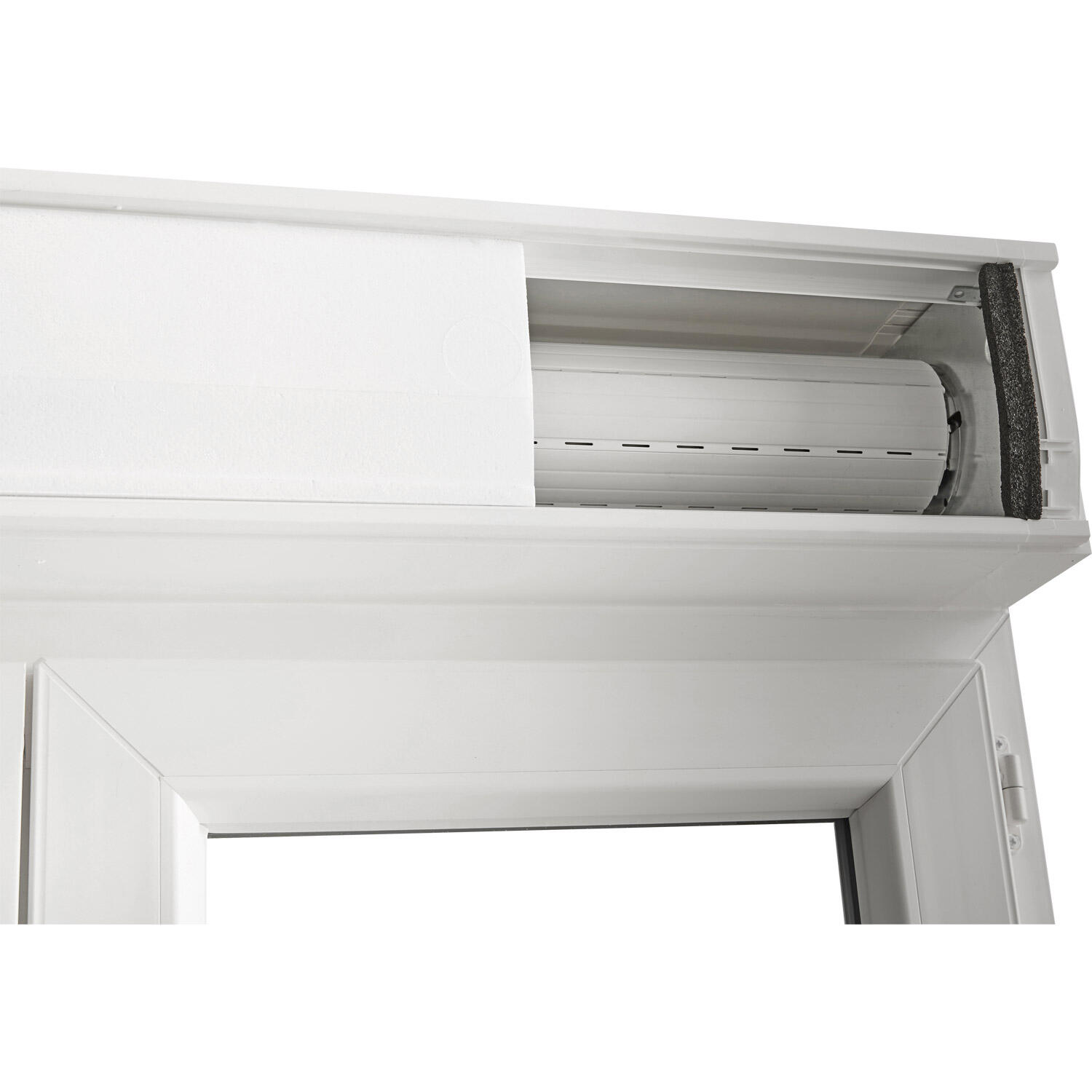 Porte-fenêtre avec volet roulant PVC Essentiel H.215xl.80cm 1 vt tirant G blanc - 10