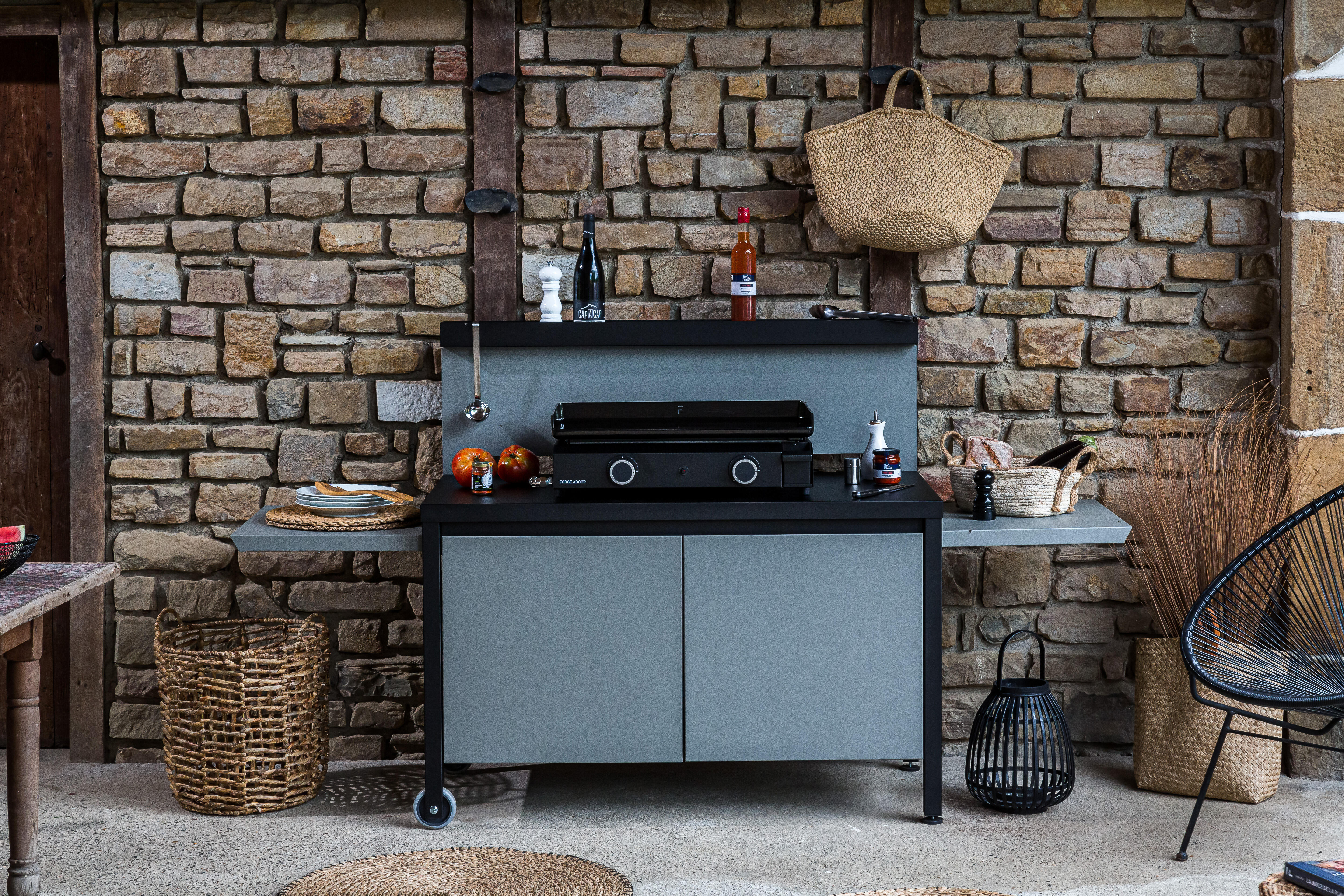 Plancha gaz avec sa plaque en fonte émaillée Base G 60 FORGE ADOUR - 7