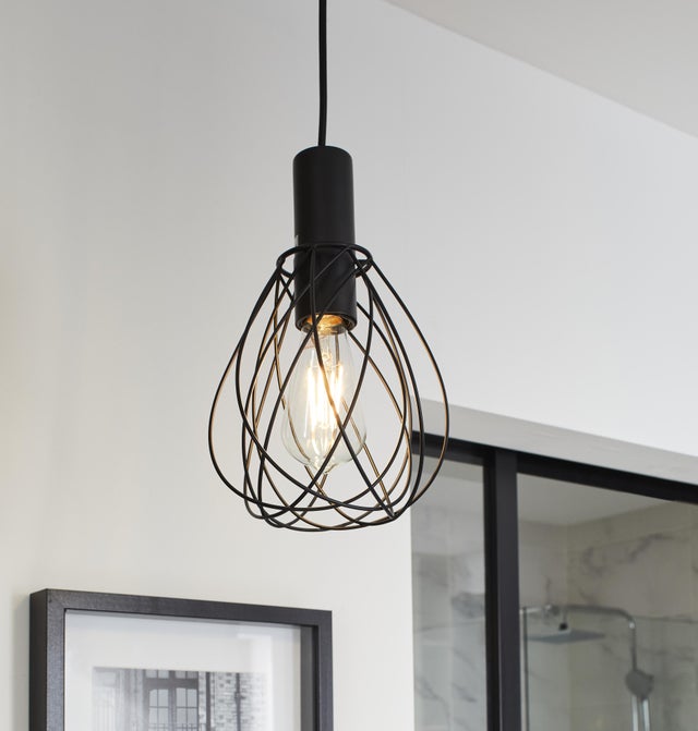 Lampa wisząca Merone czarna E27 Inspire