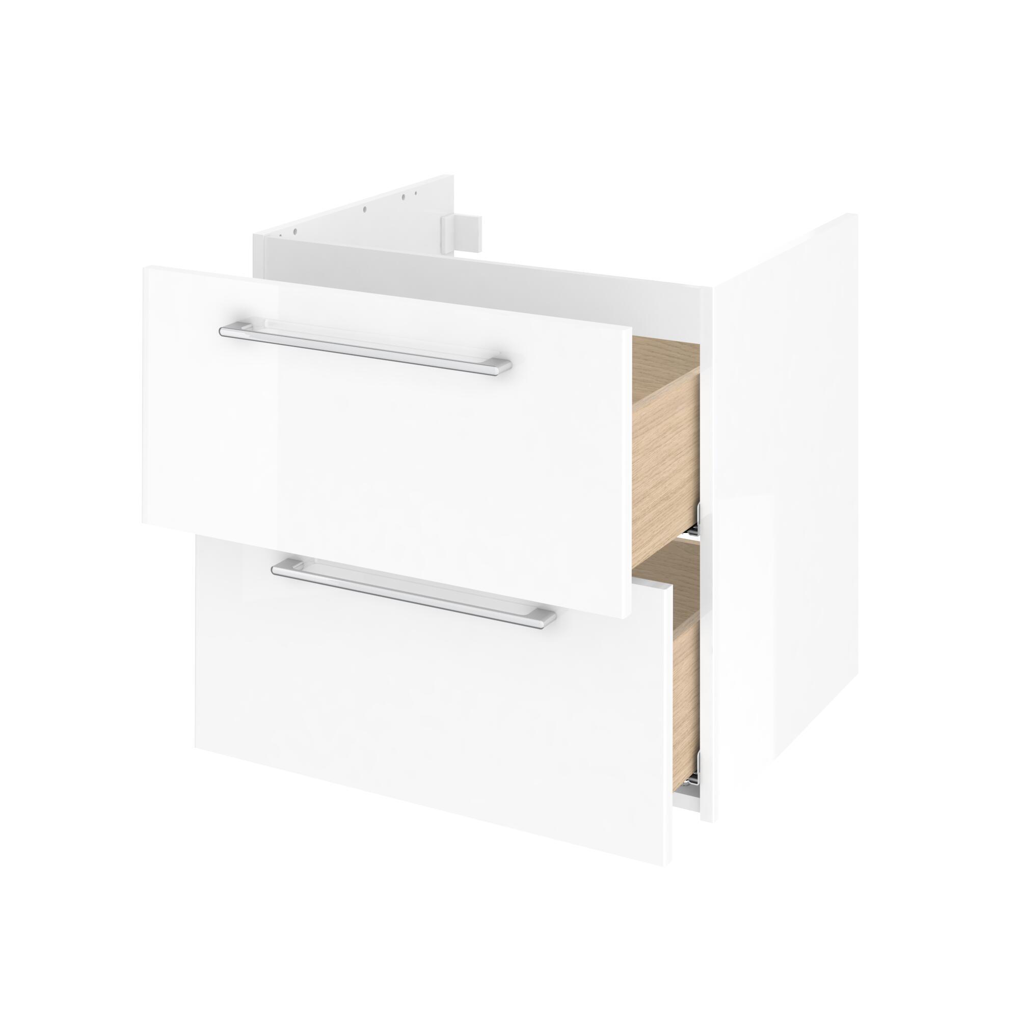 Meuble de salle de bains, Remix l.60 x H.58 x P.46 cm, blanc, Remix - 3