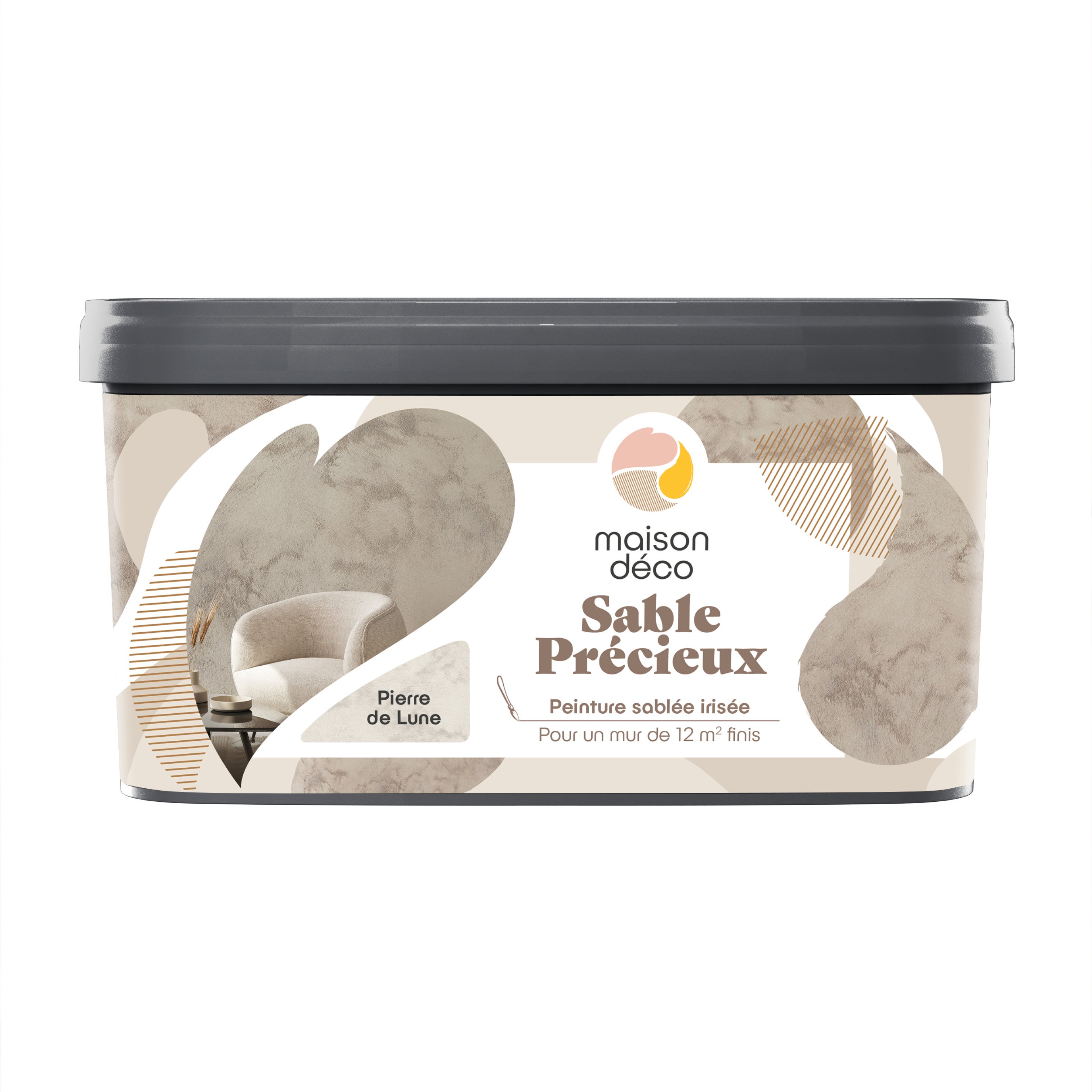Peinture à effet Sable précieux MAISON DECO, pierre de lune, mat, 2 l - 5
