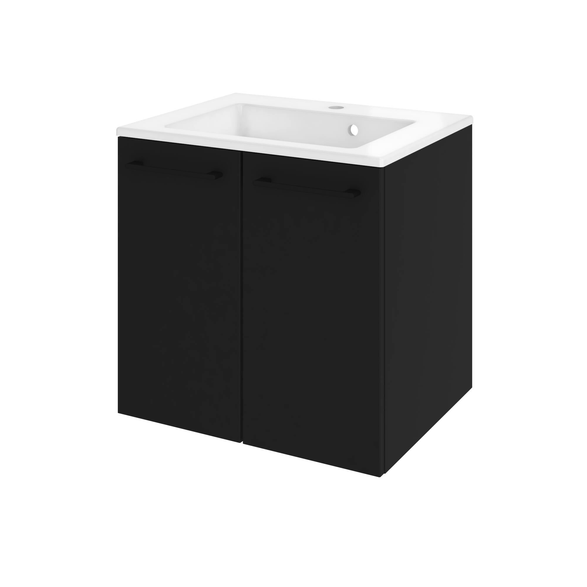 Lavabo a incasso rettangolare vasca centrale Neo L 61 x H 11.2 x P 49 cm in ceramica bianco lucido - 17