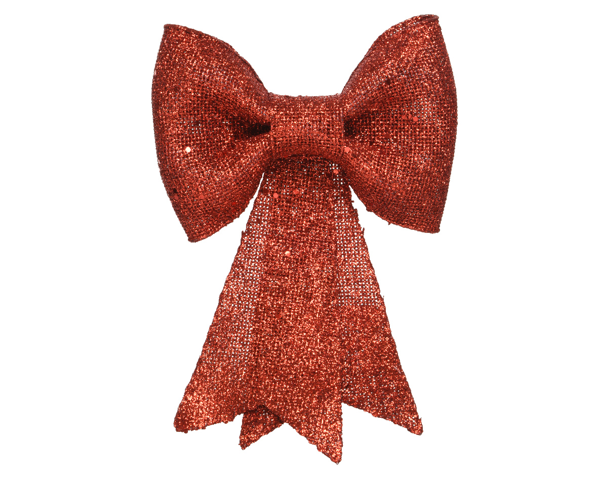 Laço glitter 14 cm vermelho
