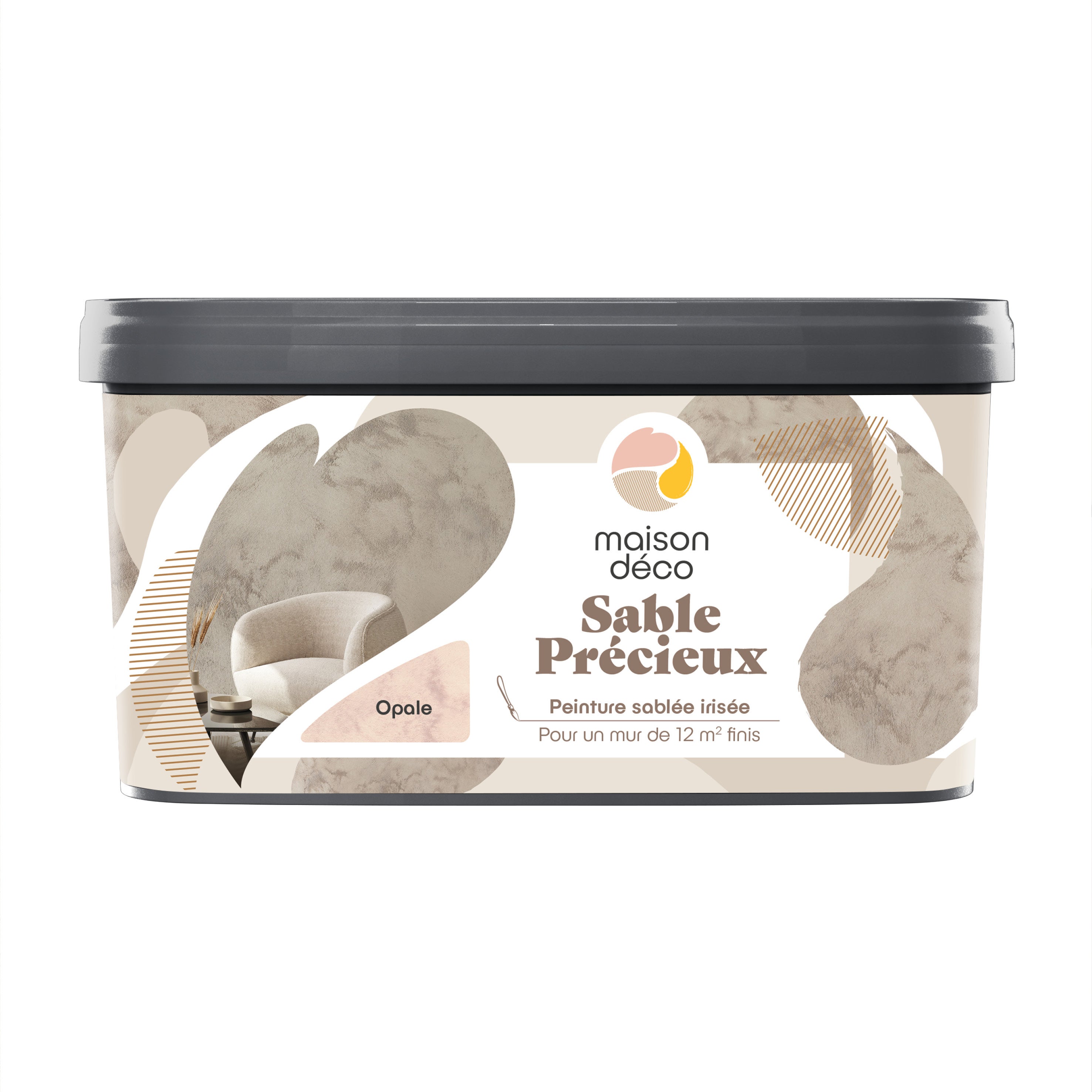 Peinture à effet Sable précieux MAISON DECO, opale, mat, 2 l - 4