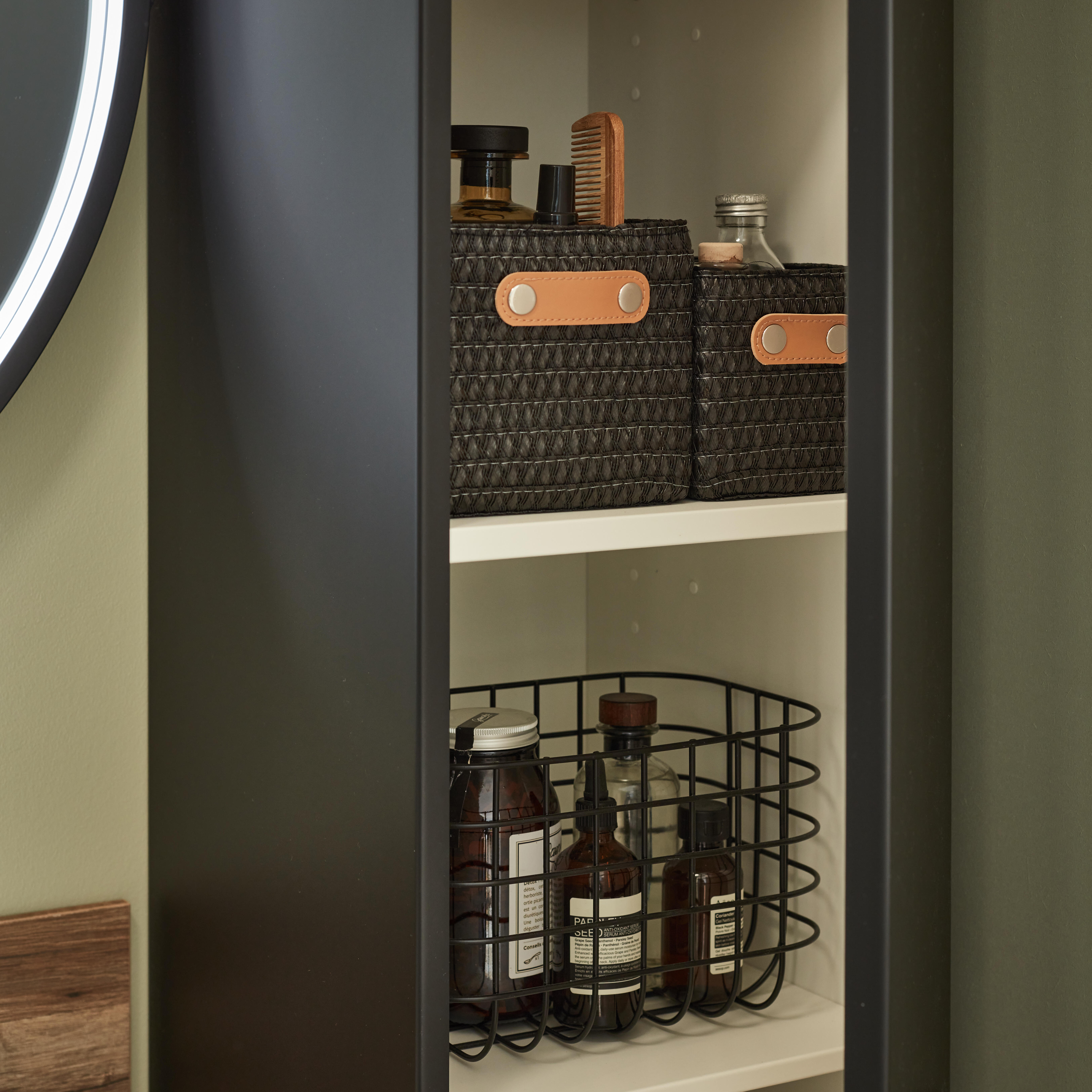 Panier noir l.21 x P.29 x H.21 cm SENSEA - 2