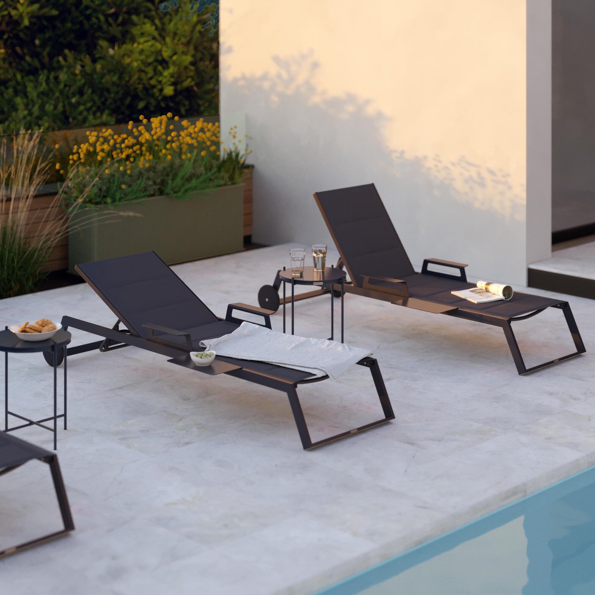 Bain de soleil en aluminium NATERIAL Odyssea gris - 3