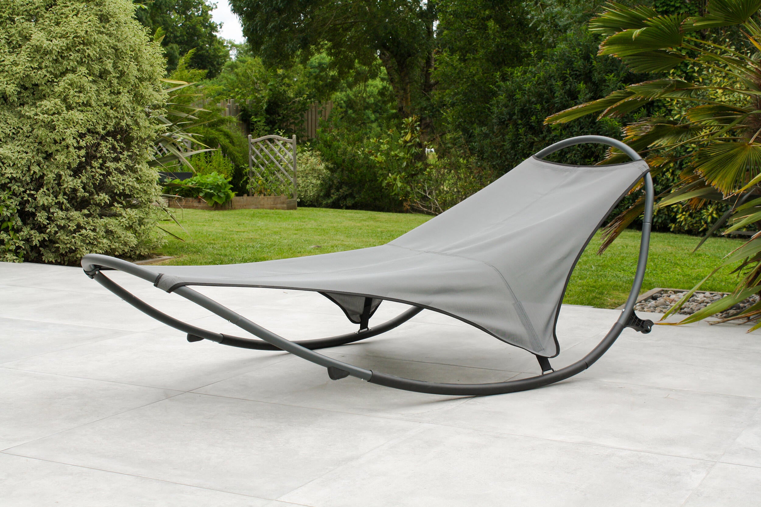 Bain de soleil basculant HENDAYE en acier gris - DCB GARDEN - 3