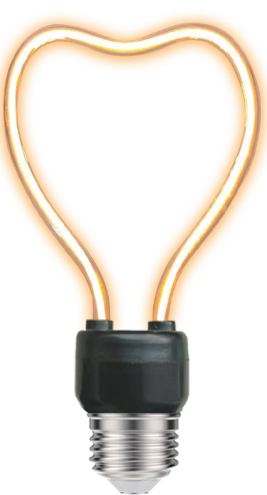 Ampoule led décorative, cœur E27, 80lm = 26W, blanc très chaud, XXCELL