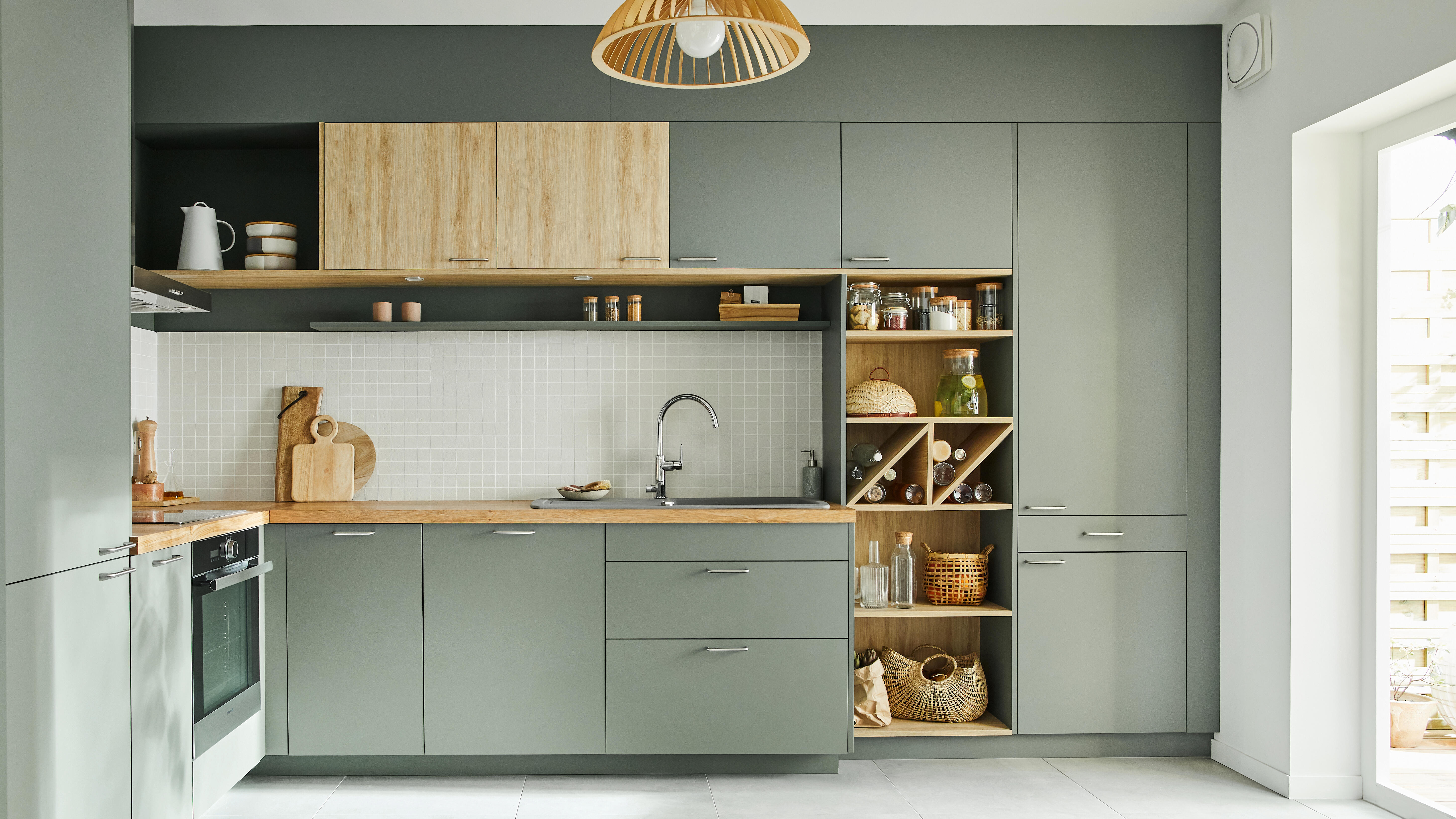 Caisson bas de cuisine DELINIA ID gris H.76.8 x l.80 x P.58 cm - 3