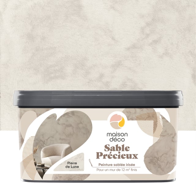 Peinture à effet, Sable précieux MAISON DECO, pierre de lune, mat, 2 l