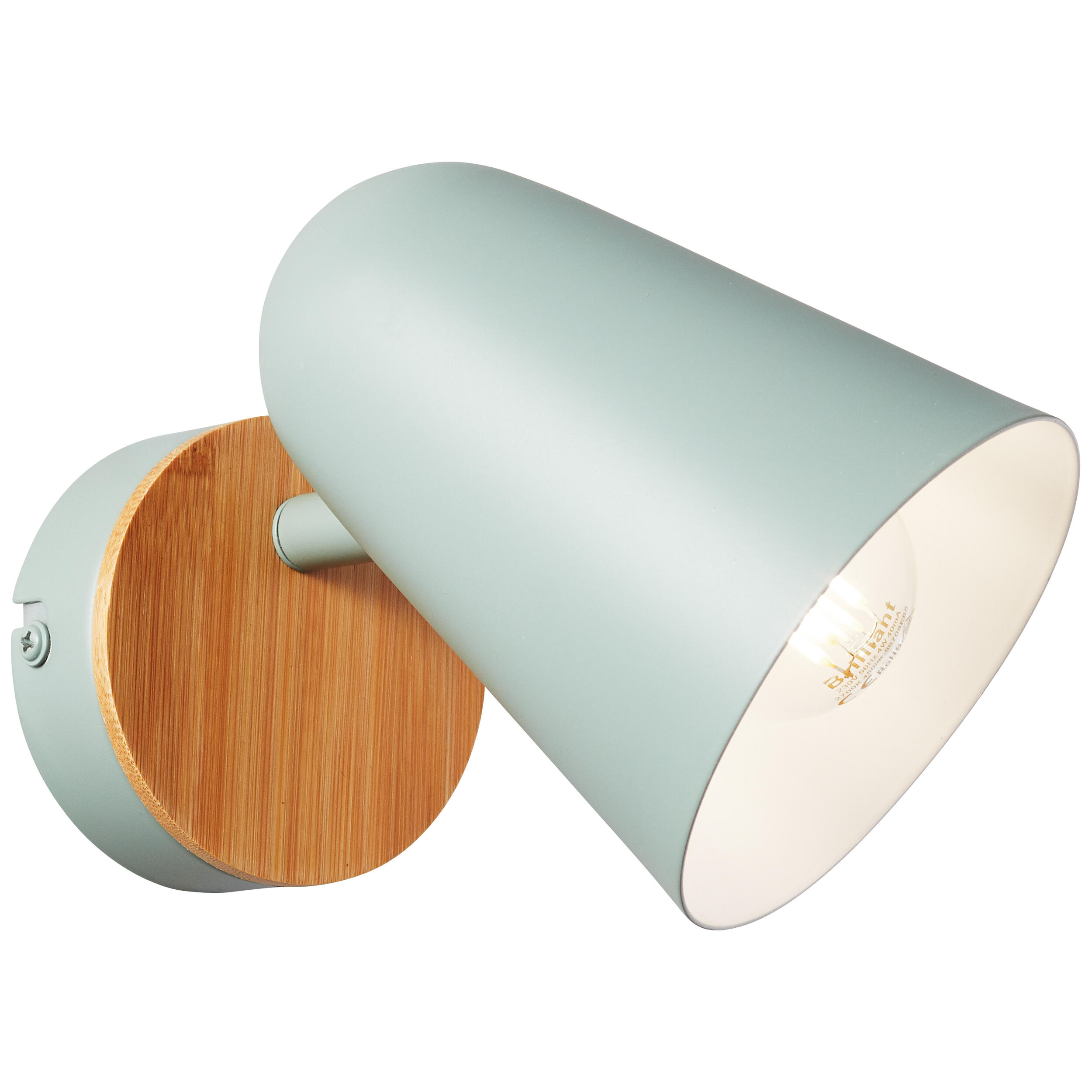 Spot salle de bain E14 Mia, bambou / métal vert sage Brilliant - 3