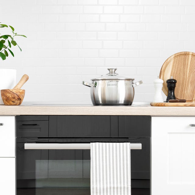 Pannello Paraschizzi Da Cucina In PVC - 180x60 Cm, Bianco, Facile Montaggio Senza Forare