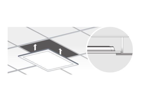 Panneau LED à encastrer, 59,5 x 59,5 cm, blanc neutre - 2