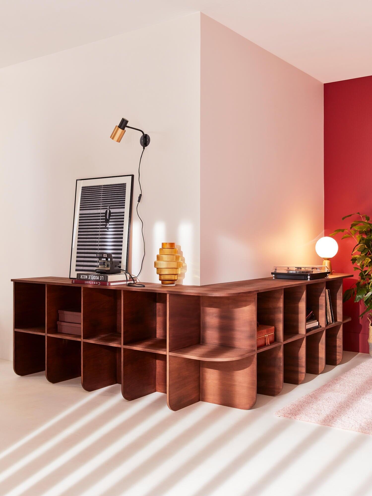 Lampe Charlize, marbre, ambre, H.24 cm, E27 - 3