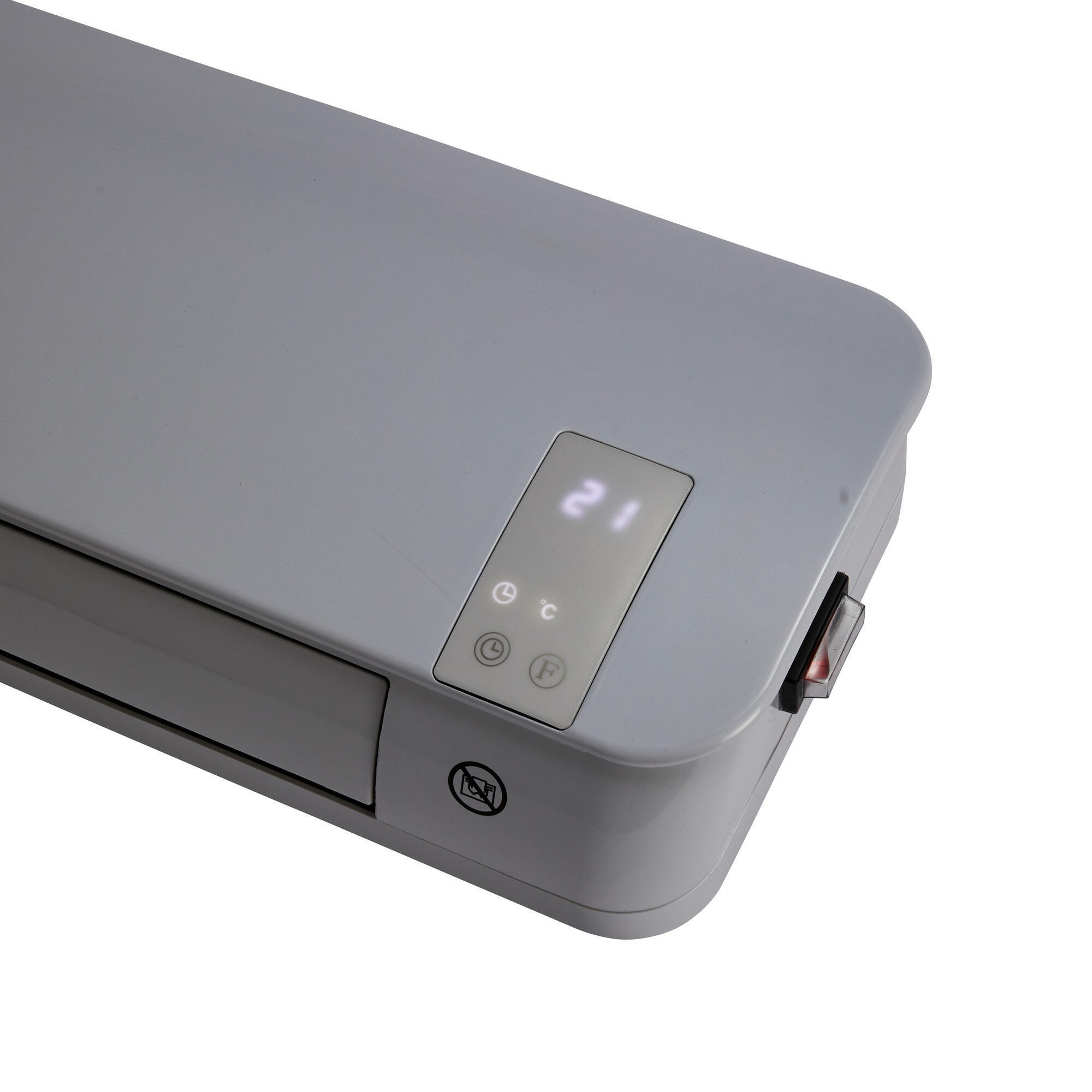 Radiateur soufflant salle de bain fixe électrique EQUATION Clam, 2000 W - 4