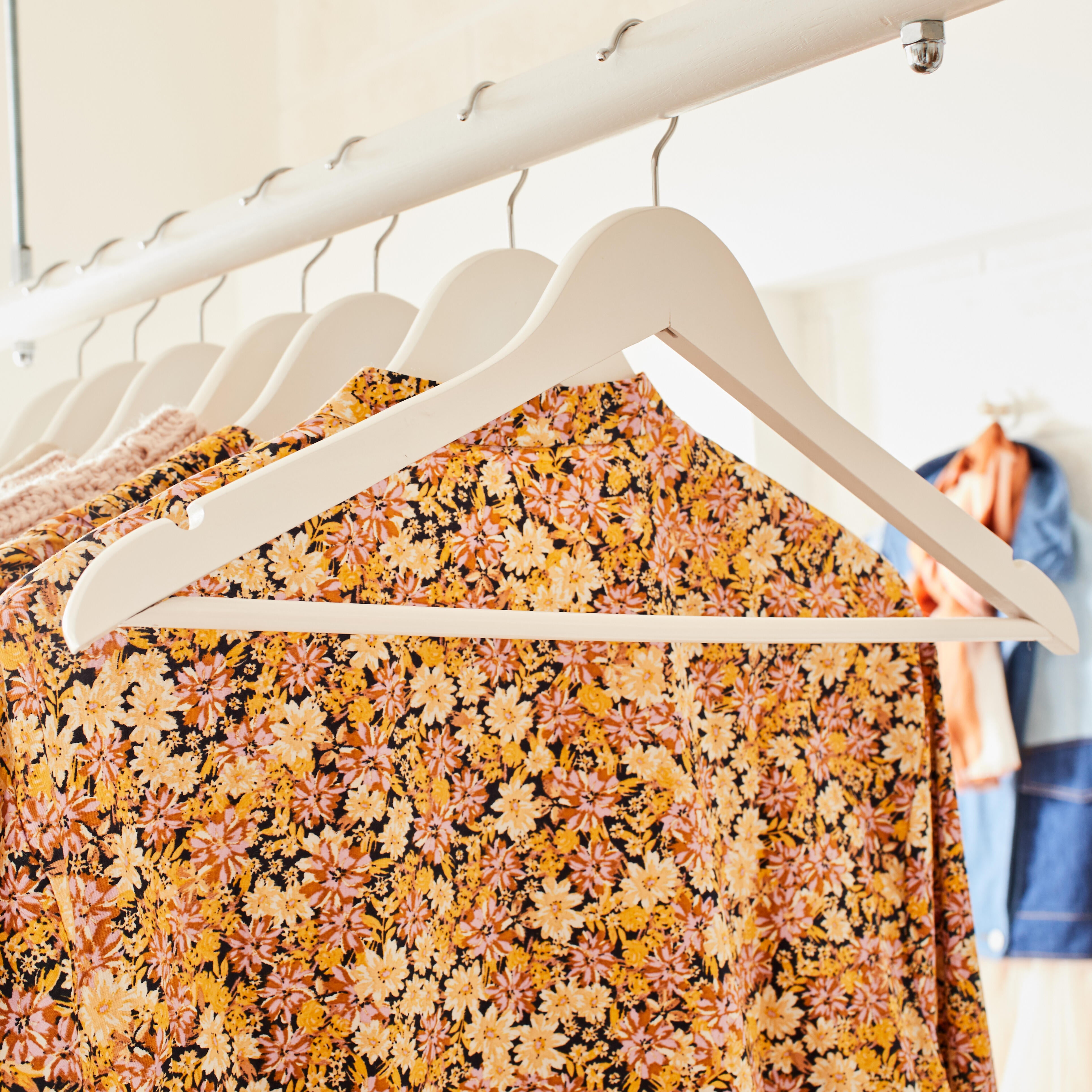 Set di 4 grucce antiscivolo L 44.5 x H 23 cm bianco - 3