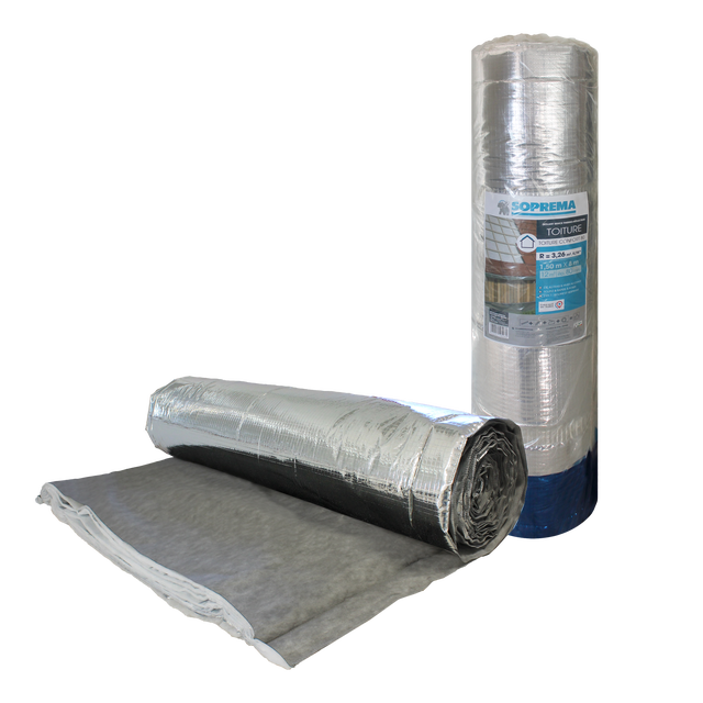 Isolant mince thermoréflecteur HPV TOITURE CONFORT 80 SOPREMA® 1.5x8m, R=3.26