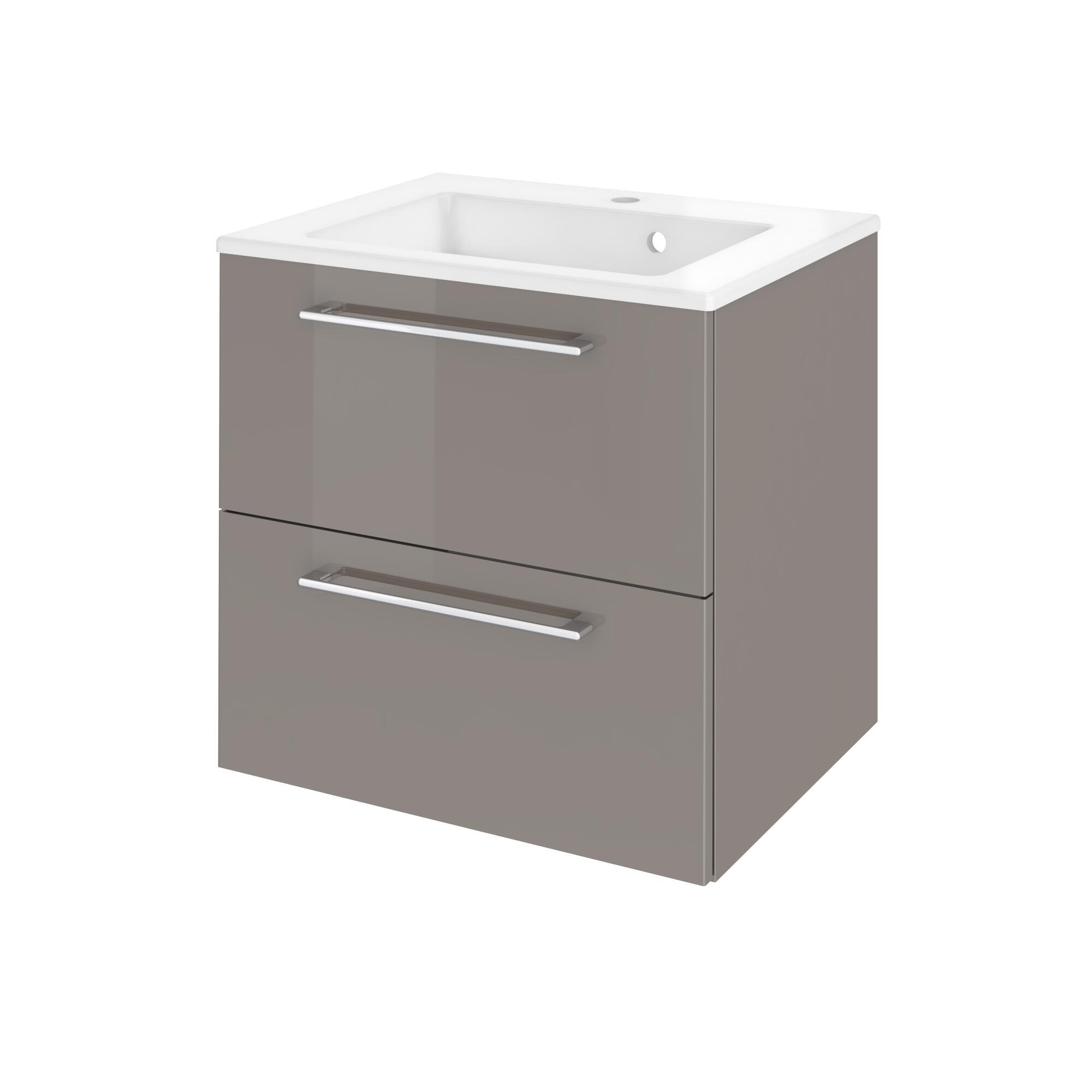 Lavabo a incasso rettangolare vasca centrale Neo L 61 x H 11.2 x P 49 cm in ceramica bianco lucido - 16