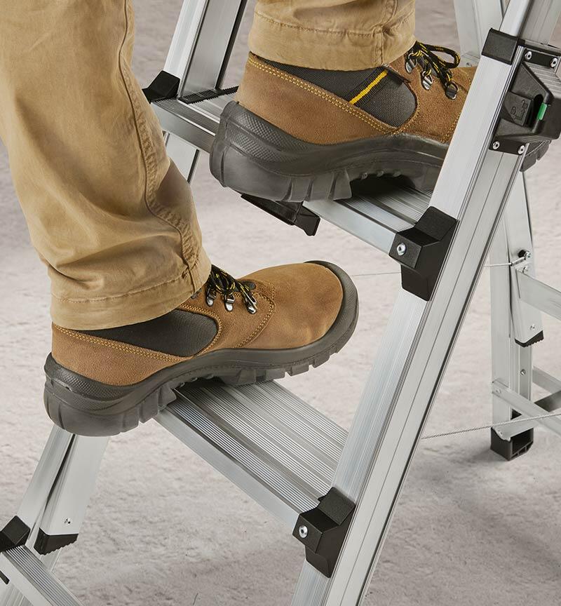 Escabeau professionnel télescopique HAILO TL100 3-5 marches adapté aux escaliers - 13