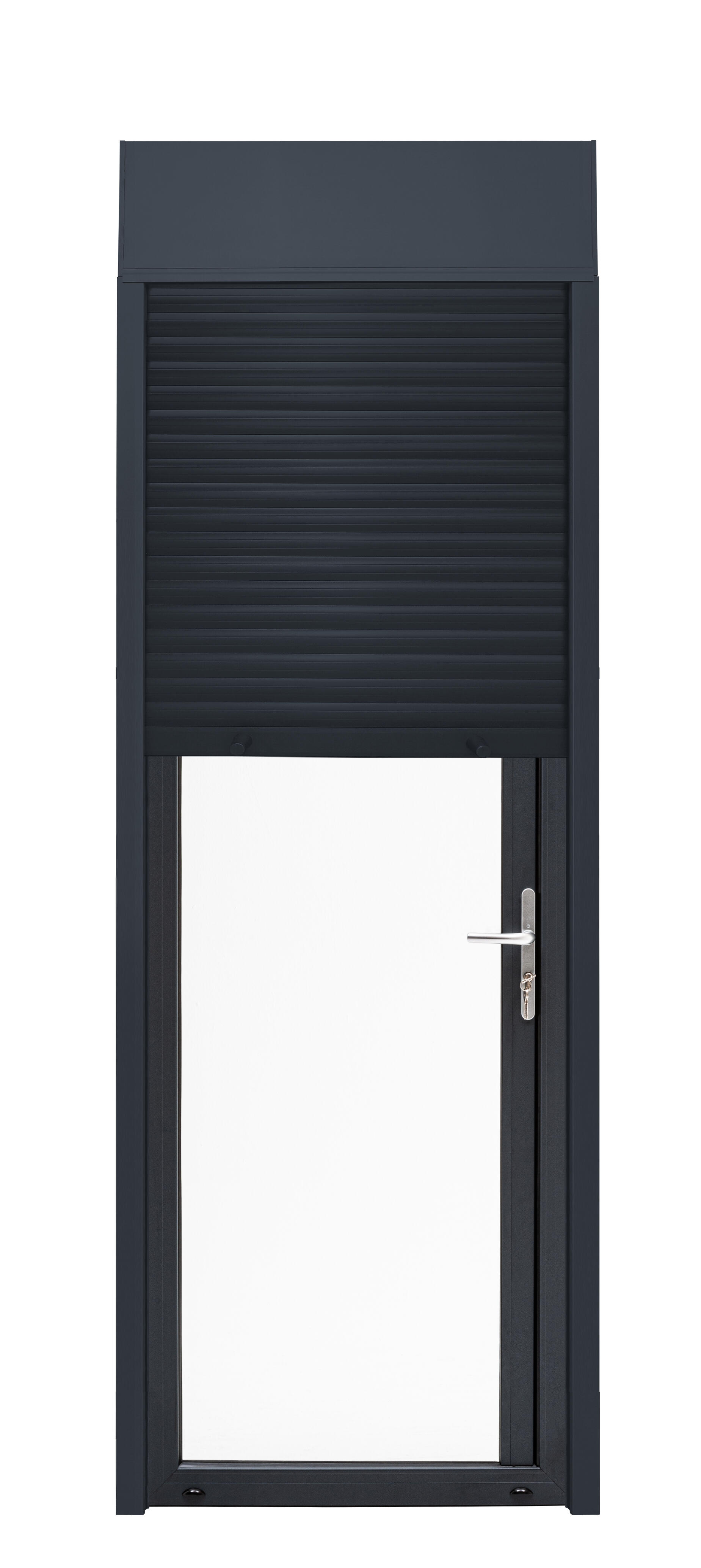 Pte fenêtre/volet roul. alu Essentiel H.215xl.90cm 1vt tirant D gris anthracite - 9