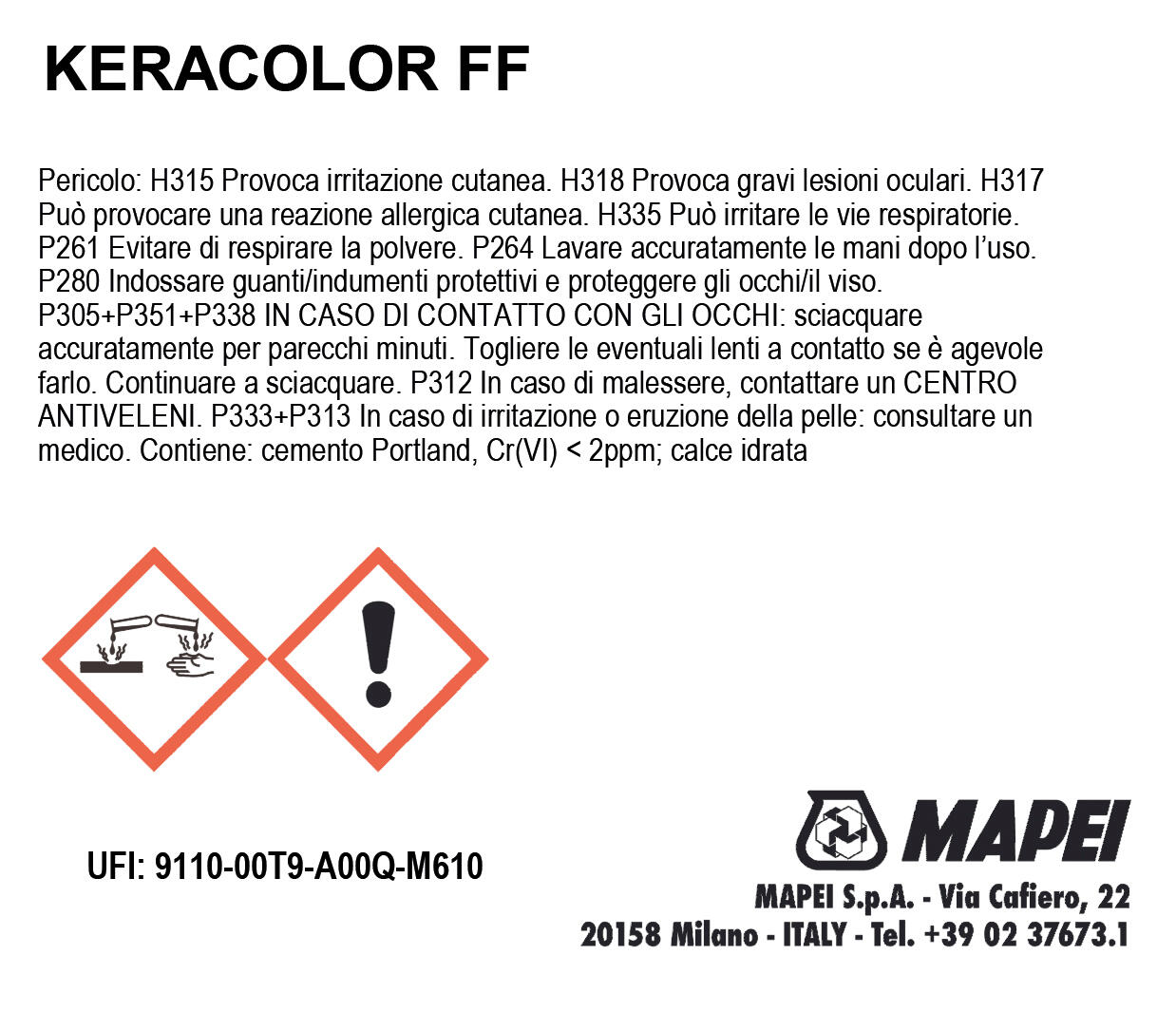 Stucco per fughe piastrelle da 2 a 5 mm in polvere MAPEI Keracolor FF, 5 kg, EN 13888 - CG2WA - 2