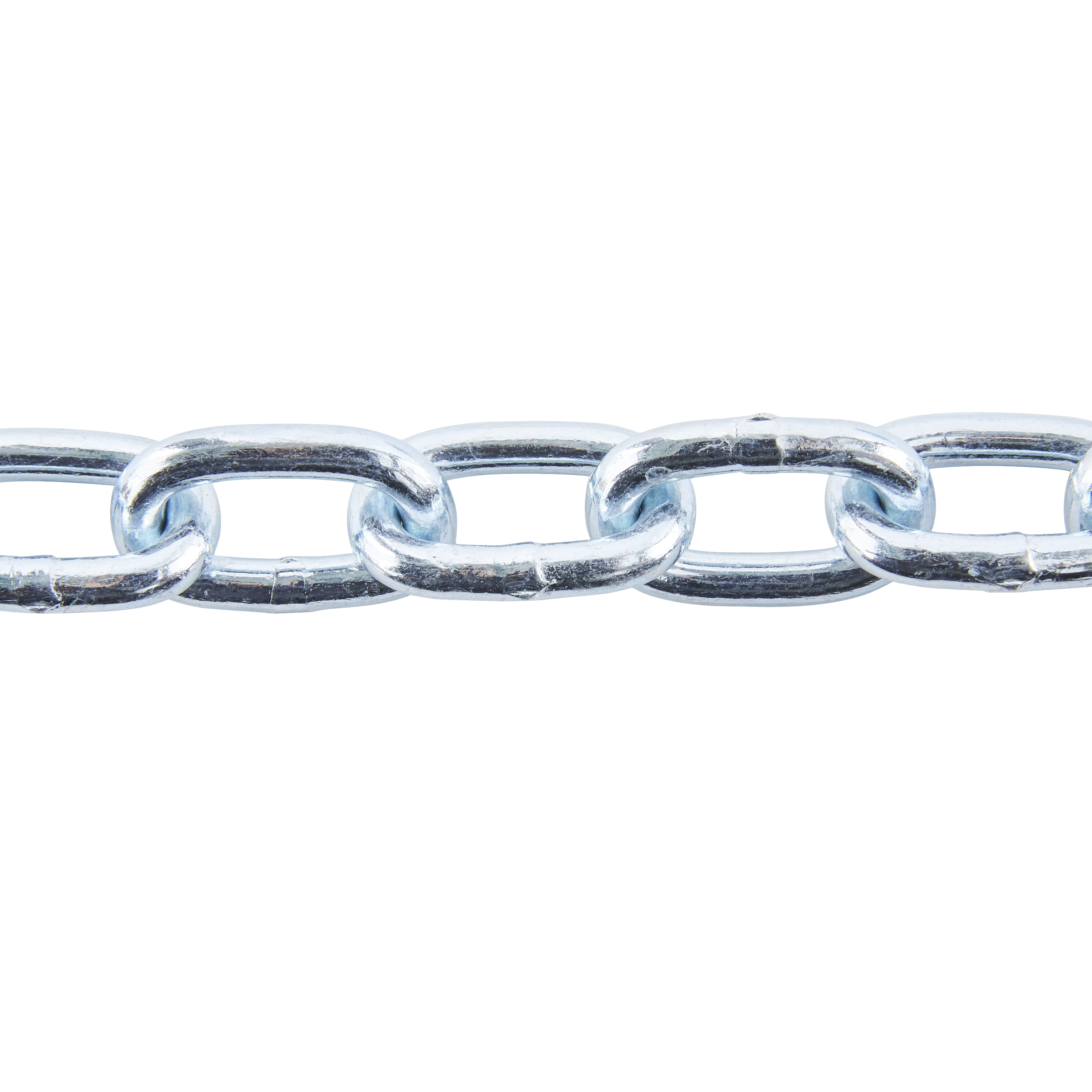 Cadena recta eslabon corto de acero zincado  2.5 m 6mm - 4