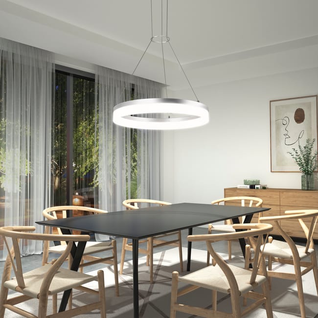 Leroymerlin Lampadario LED moderno Ring grigio 1850 lumen ARTIKA