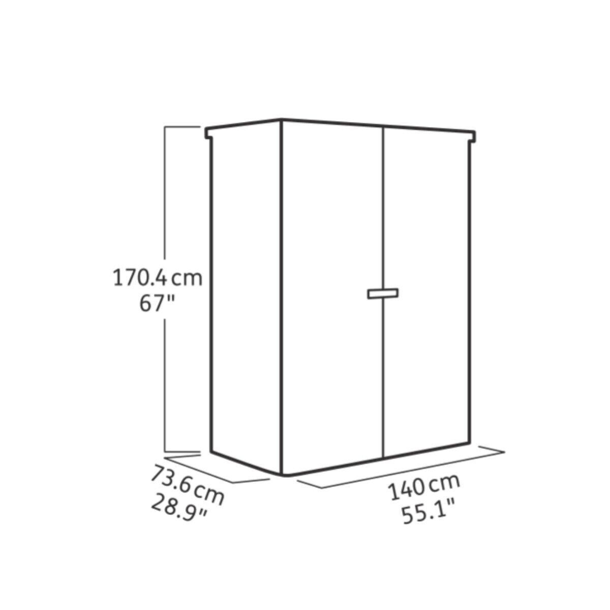 Box portattrezzi in polipropilene KETER HIGH STORE + L 140 x P 73.6 x H 170.4 cm GRIGIO - 22