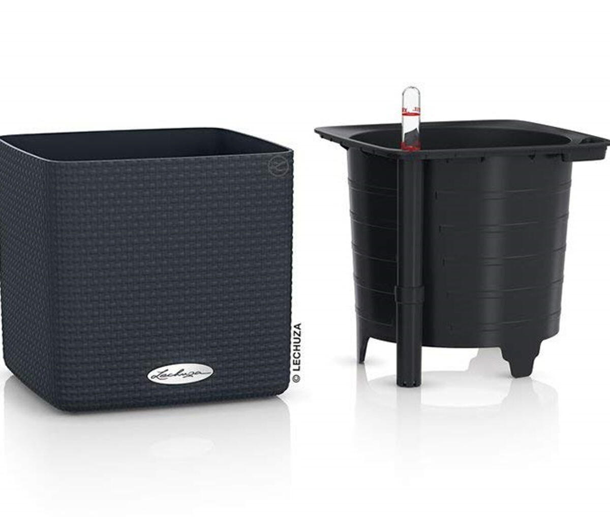 Vaso autoirrigante LECHUZA in polipropilene tortora H 17 x ø 15 cm - 2