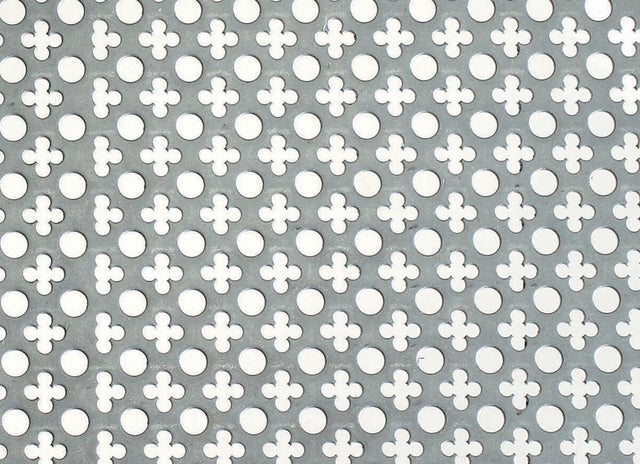 Lamiera in acciaio forato opaco 50x40 cm, 1 mm argento