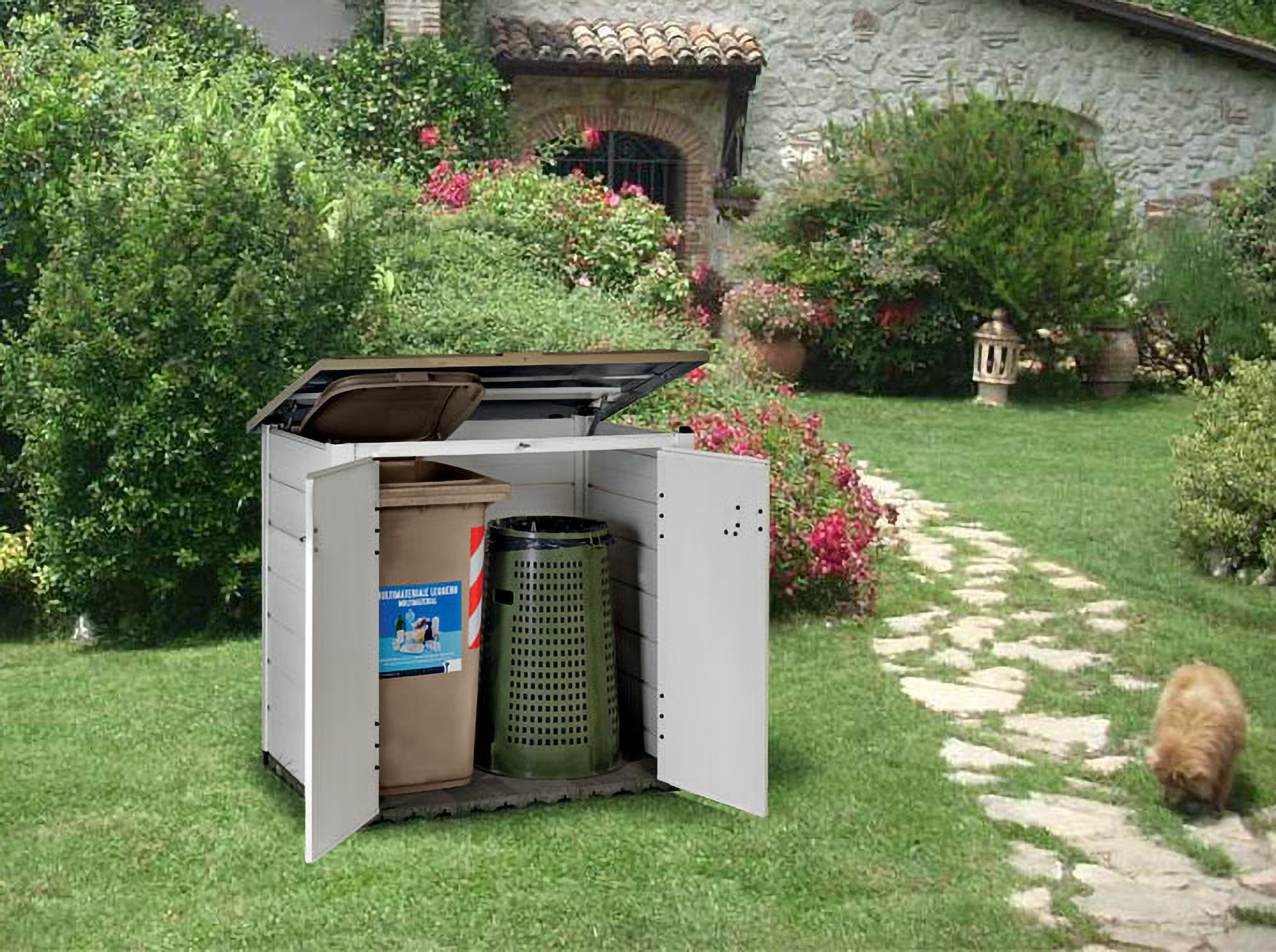 Box portattrezzi in resina GAROFALO Tuscany L 131 x P 88 x H 133 cm - 2