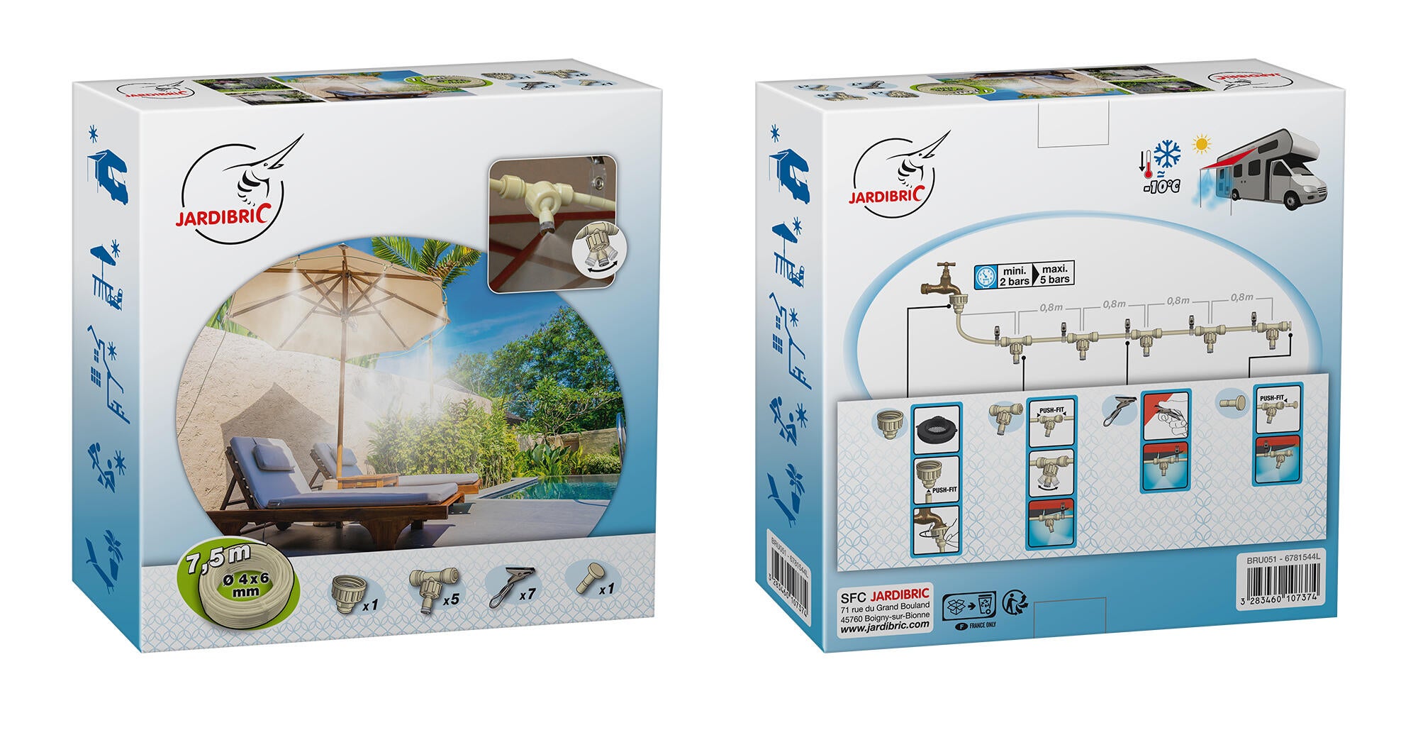 Kit de brumisation portable orientable JARDIBRIC - 6