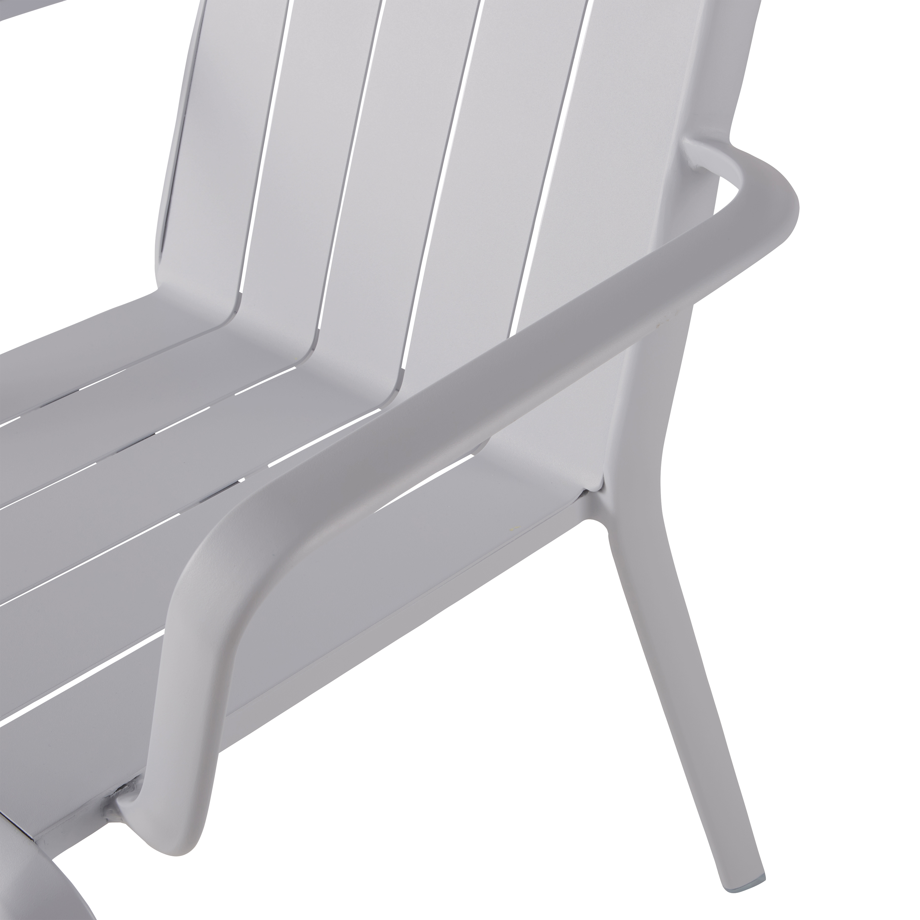 Sedia da giardino con braccioli Idaho NATERIAL, struttura e seduta in alluminio grigio - 17