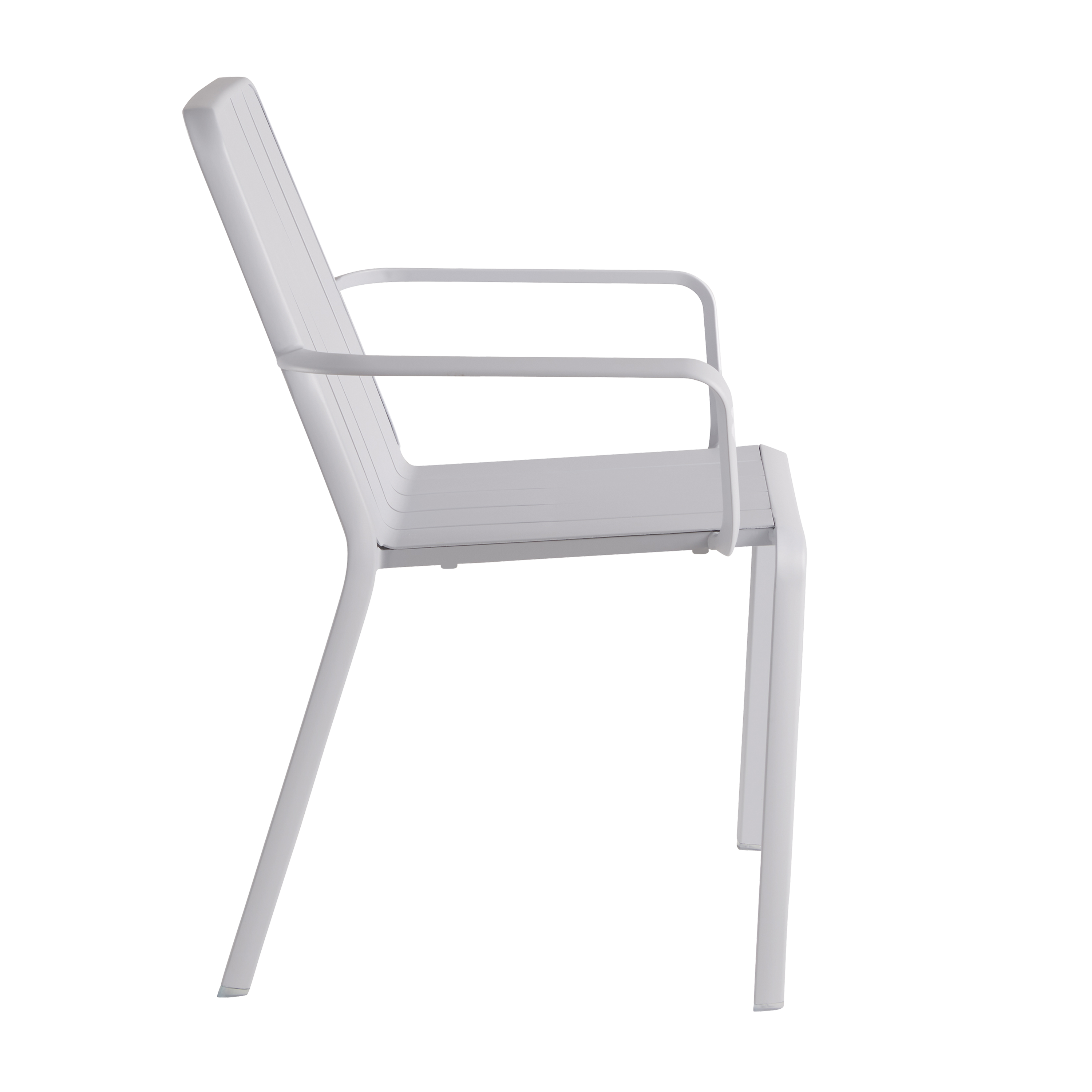 Sedia da giardino con braccioli Idaho NATERIAL, struttura e seduta in alluminio grigio - 8