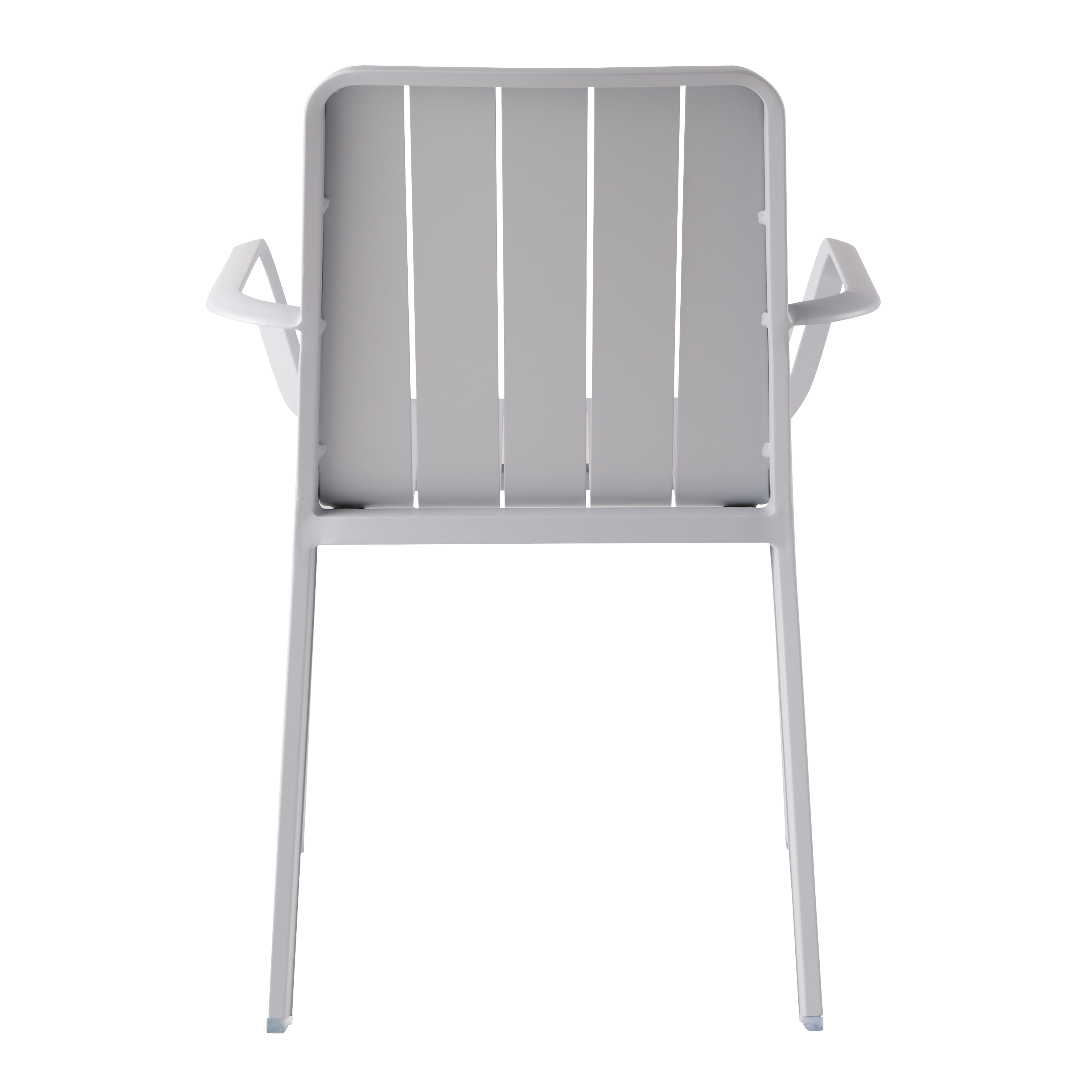 Sedia da giardino con braccioli Idaho NATERIAL, struttura e seduta in alluminio grigio - 9